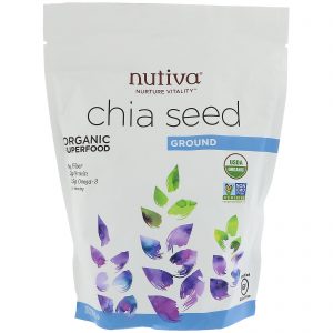 Comprar nutiva, sementes de chia moída orgânica, 12 onças (340 g) preço no brasil alimentos & lanches sementes de chia suplemento importado loja 157 online promoção -