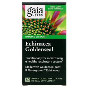 Gaia Herbs, Equinácea Hidraste, 60 Fitocápsulas Líquidas Vegetais