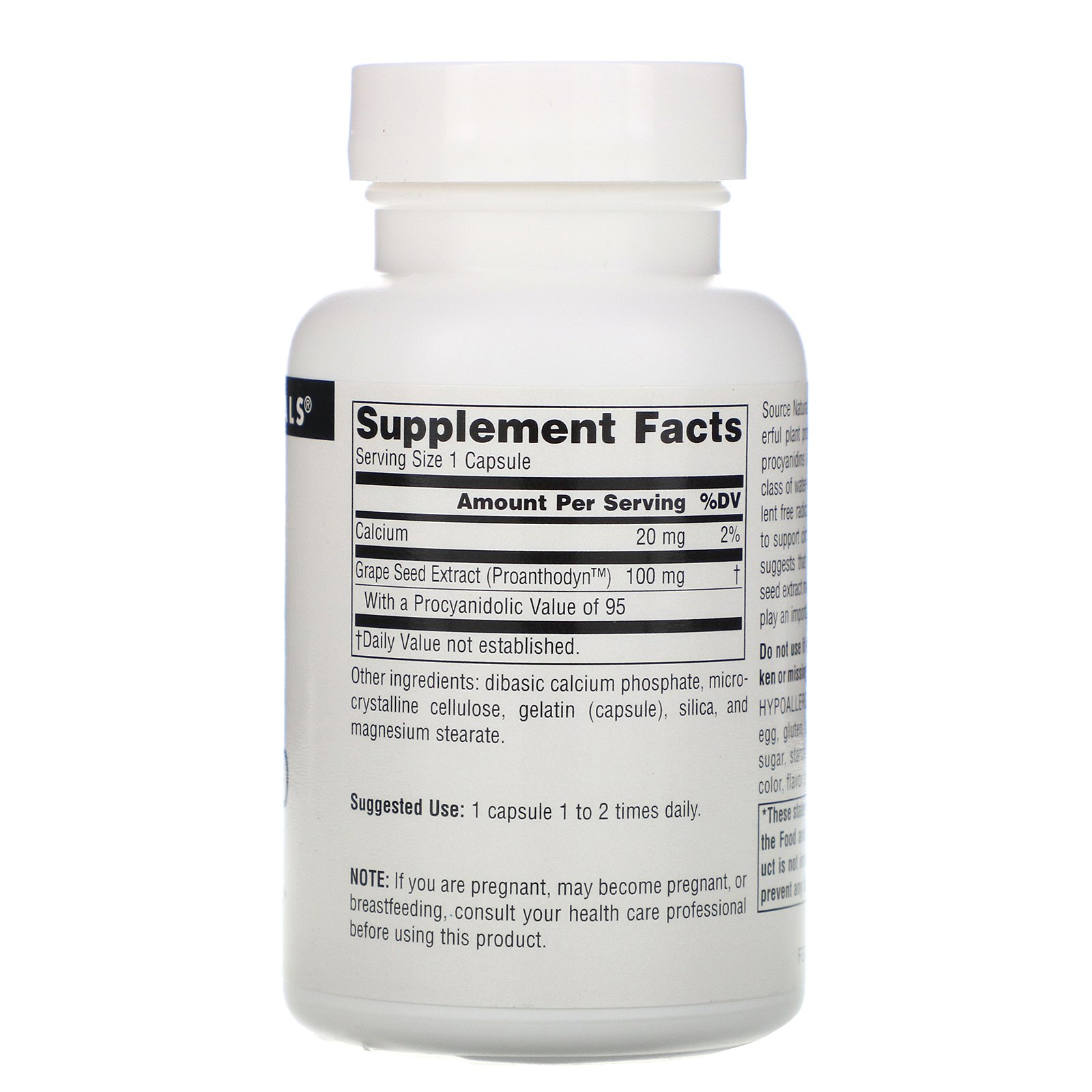 Source Naturals, Extrato de Semente de Uva, Proanthodyn, 100 mg, 120 Cápsulas - Imagem 2
