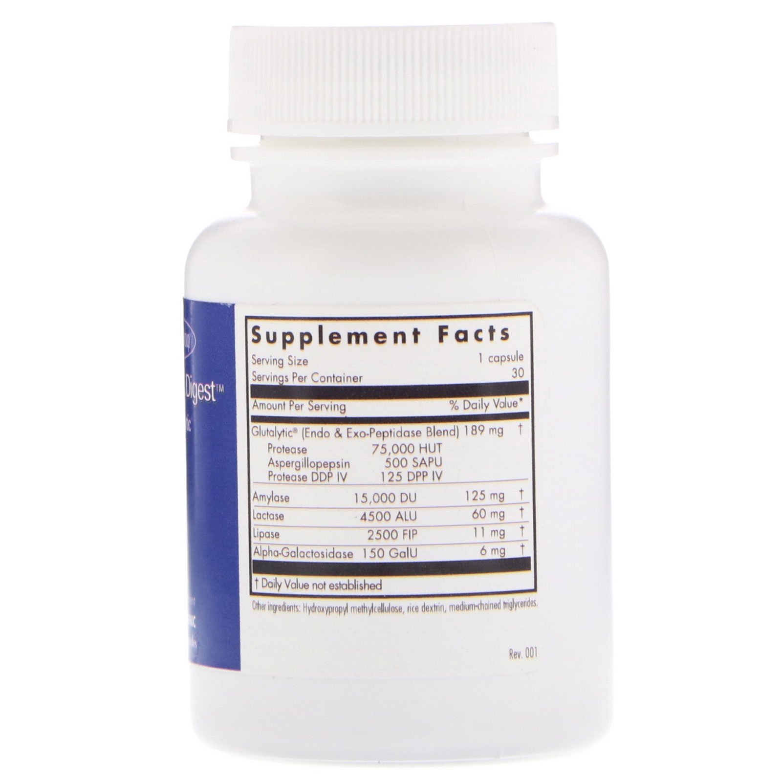 Allergy Research Group, Full Spectrum Digest with Glutalytic, 30 Vegetarian Capsules - Imagem 2