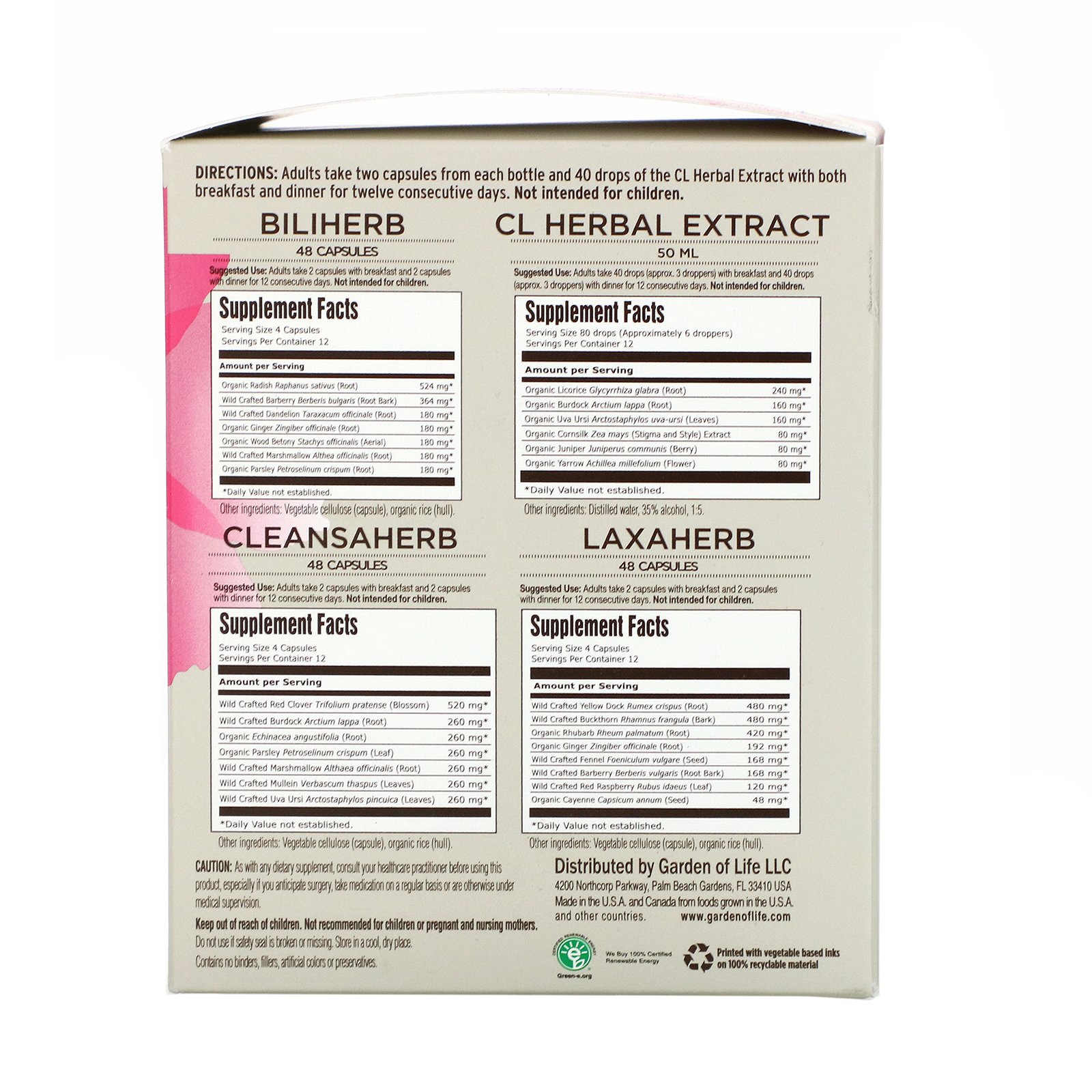 Garden of Life, Wild Rose Herbal D-Tox, 12-Day Kit, 4 Piece Kit - Imagem 2