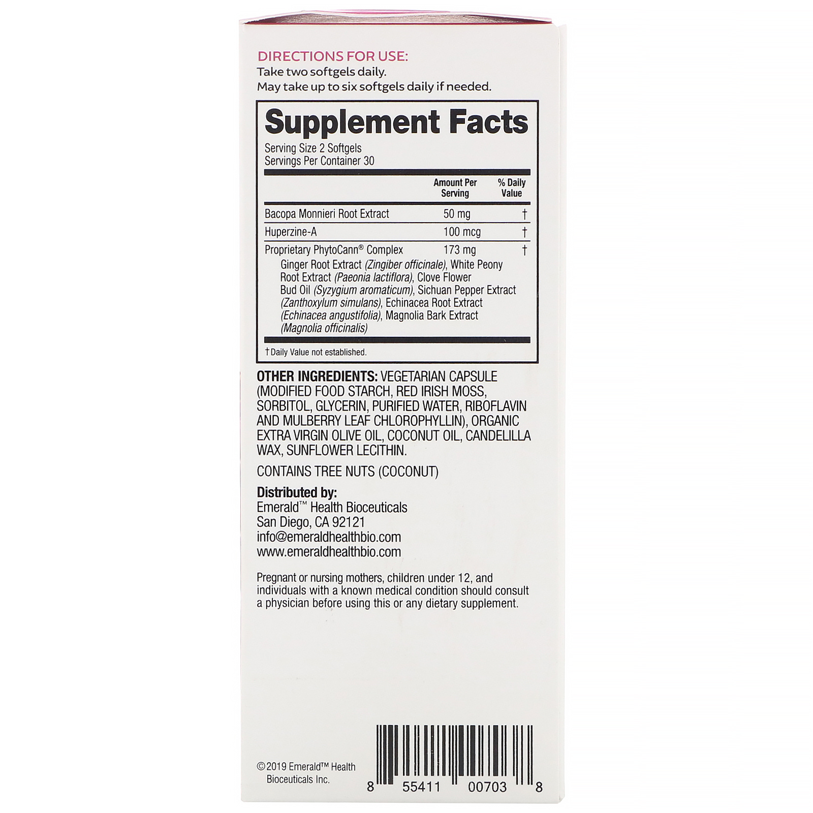 Emerald Health Bioceuticals, EndoBrain, 60 Vegan Softgels - Imagem 2