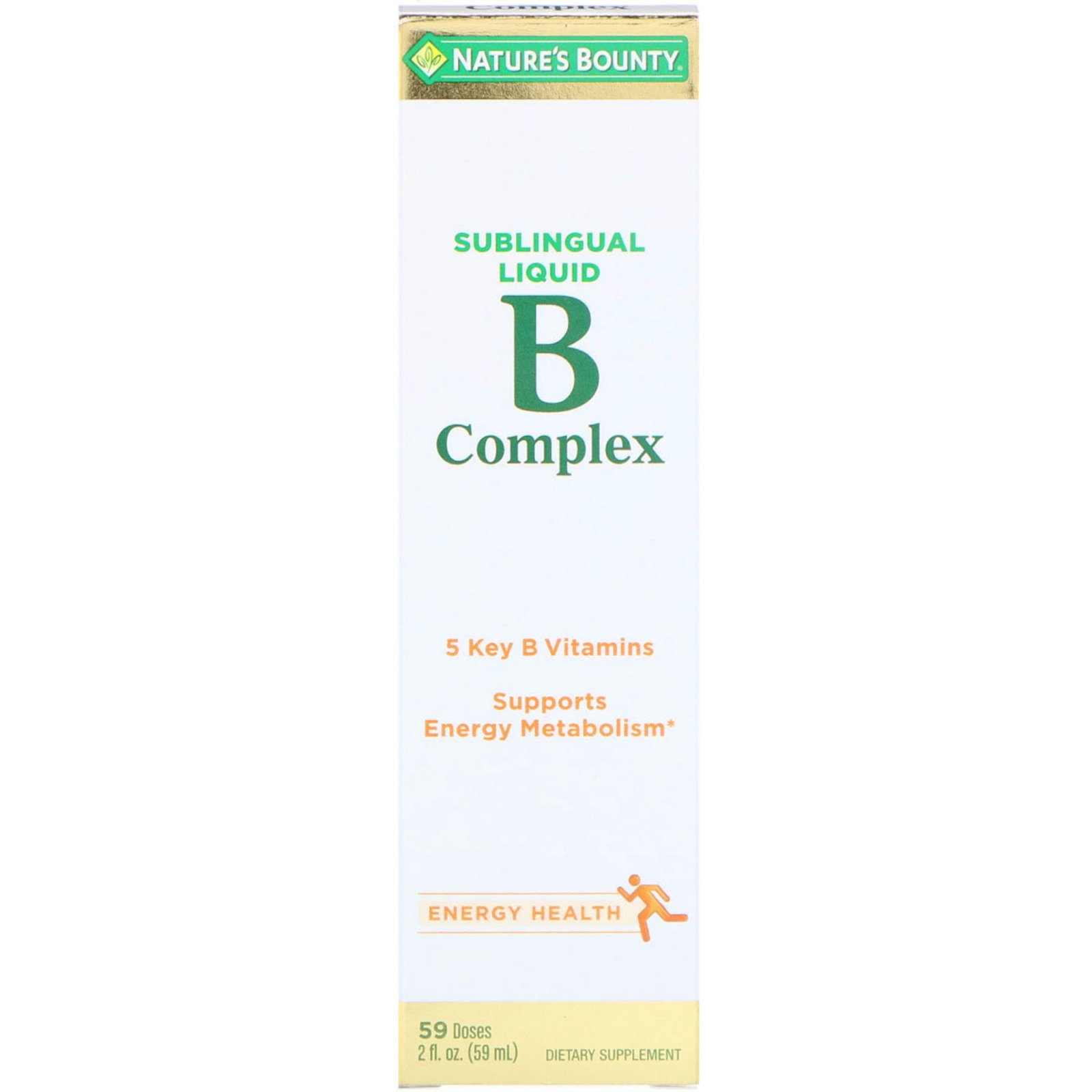 Nature's Bounty, Complexo B, líquido sublingual, 2 fl oz (59 ml)