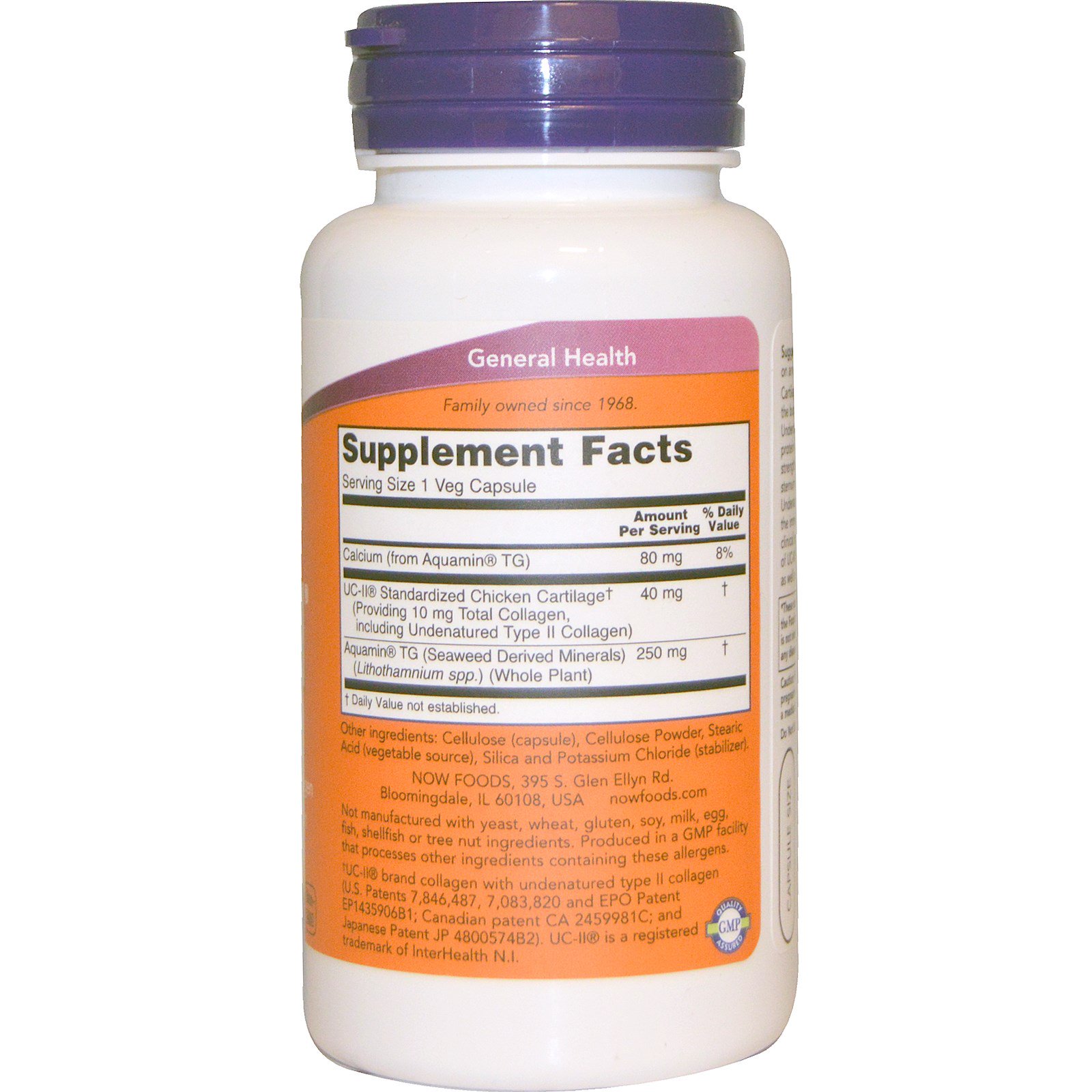 Now Foods, Saúde das articulações UC-II, Colágeno Tipo II Não Desnaturado, 120 Cápsulas Vegetais - Imagem 2