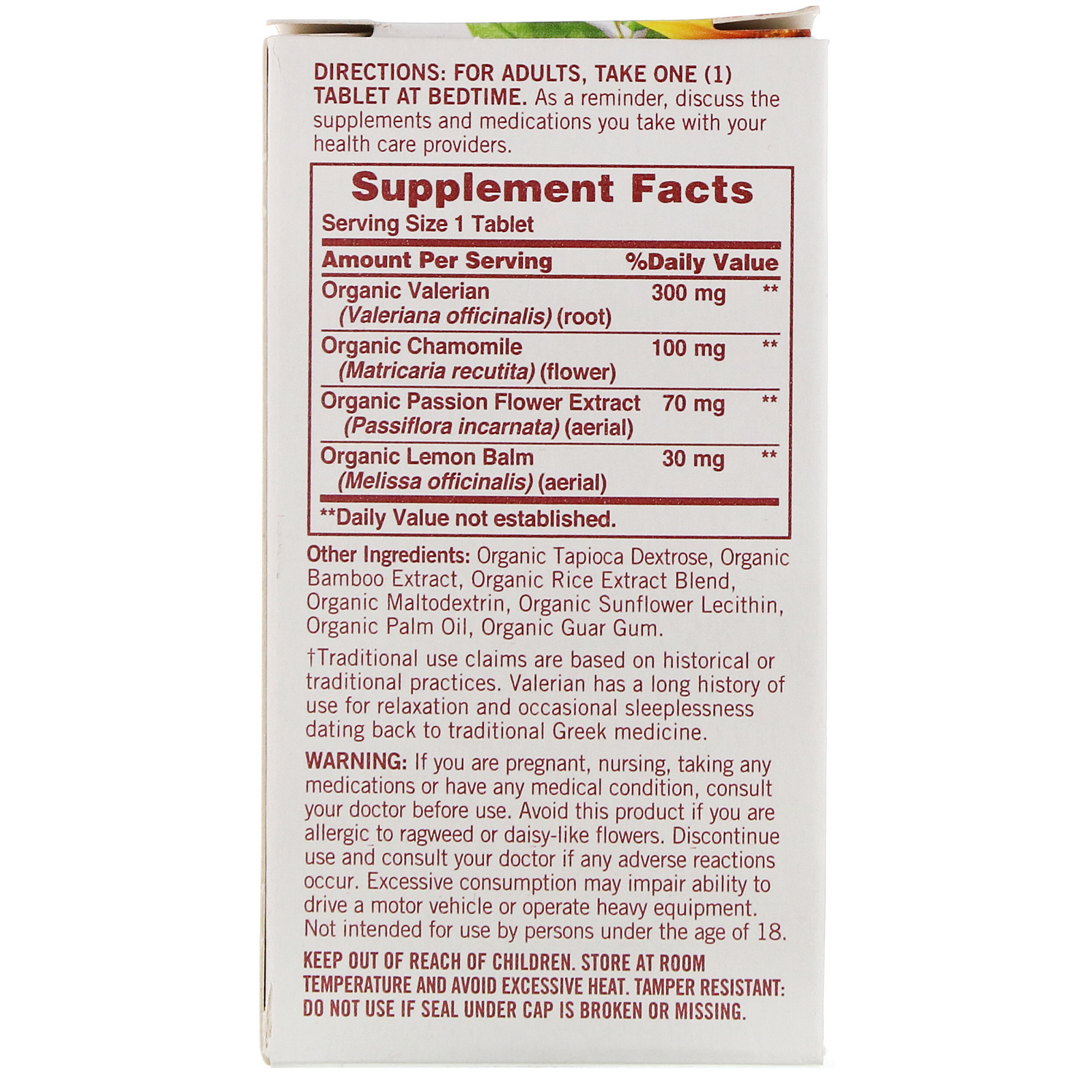 Sundown Organics, Good Night Complexo Herbal, 30 Comprimidos - Imagem 2