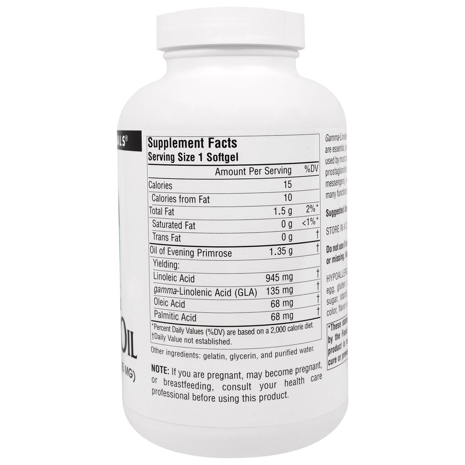 Source Naturals, Óleo de Prímula da Tarde, 1350 mg, 120 Cápsulas - Imagem 2