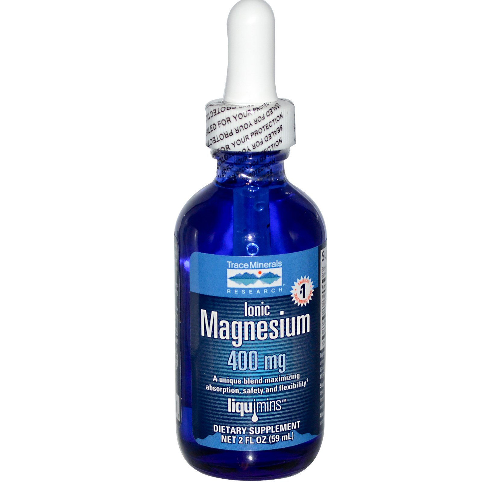 Trace Minerals Research, Magnésio Iônico, 400 mg, 59 ml (2 fl oz)