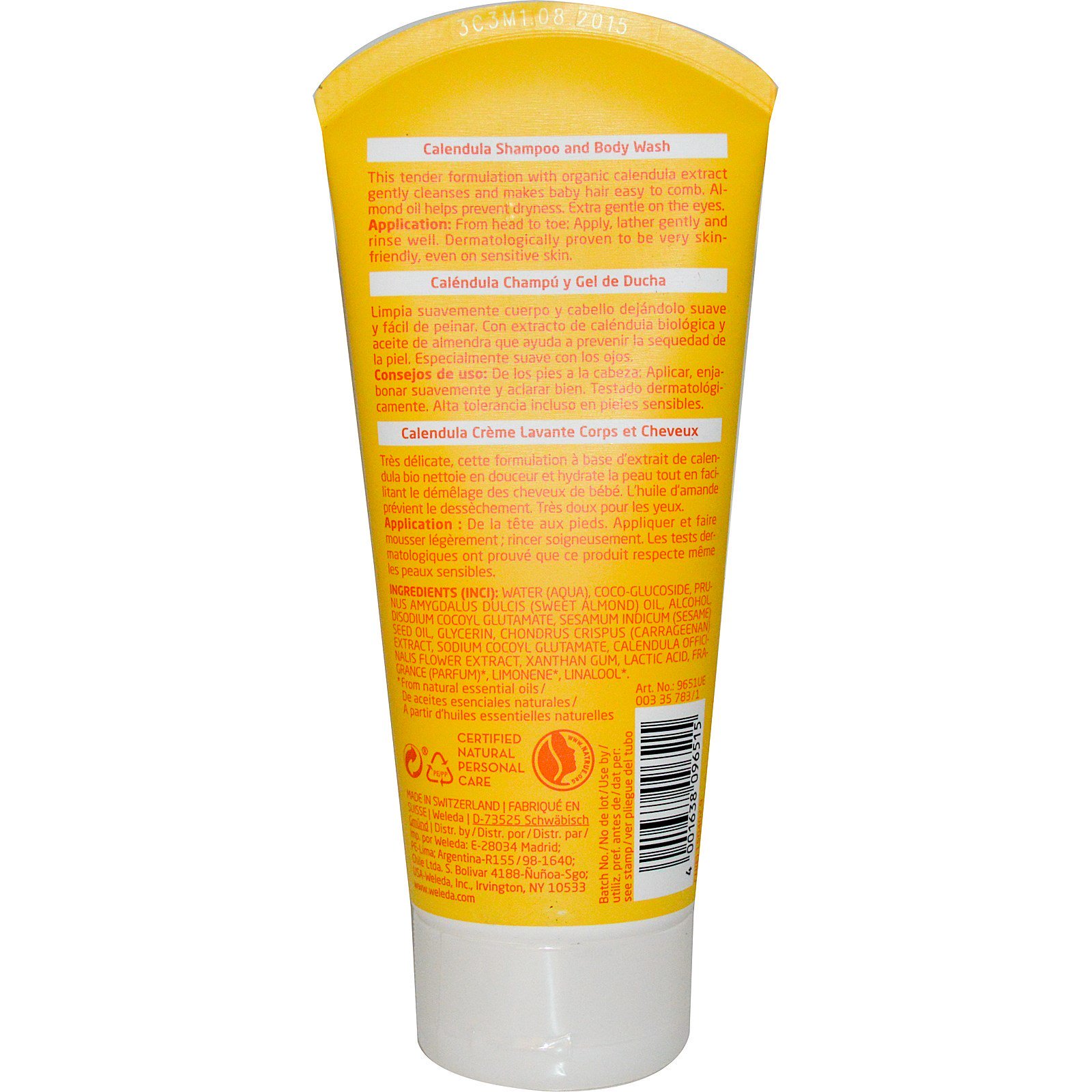 Weleda, Calêndula, Shampoo e Banho para o Bebê, 200 ml (6,8 fl oz) - Imagem 2