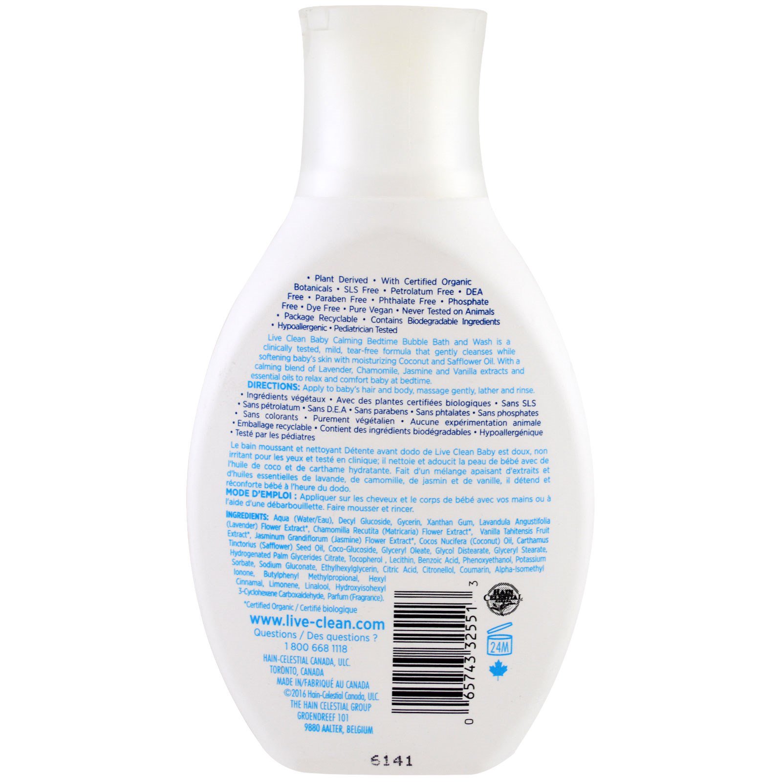 Live Clean, Baby, Hora de Dormir Relaxante, Sabonete Líquido e Bolhas para o Banho, 300 ml (10 fl oz) - Imagem 2