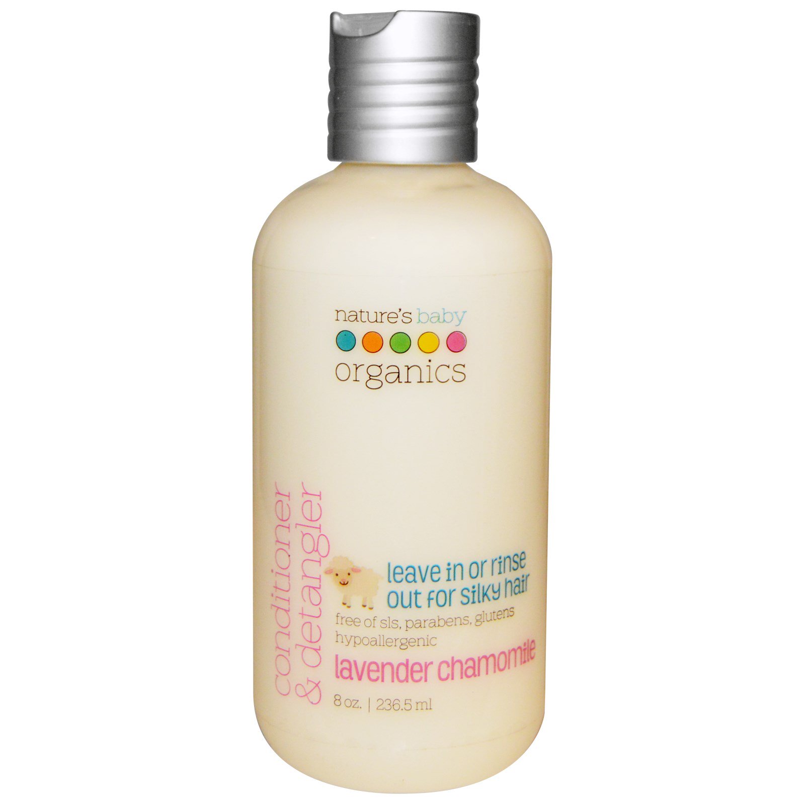 Nature's Baby Organics, Condicionador & Desembaraçante, Camomila Lavanda, 8 onças (236,5 mL)