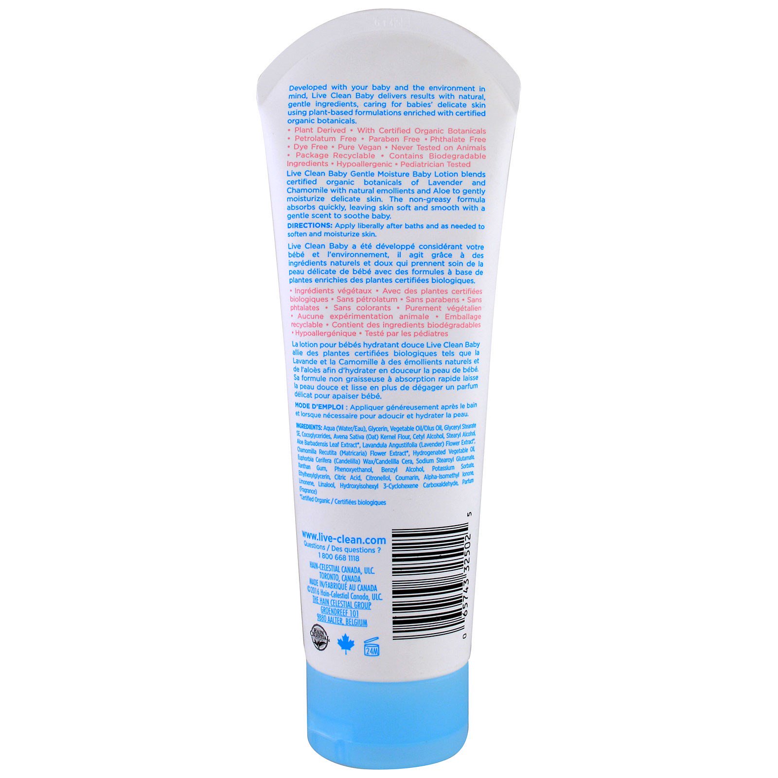 Live Clean, Bebê, Hidratação Suave, Loção para Bebês, 227 ml - Imagem 2