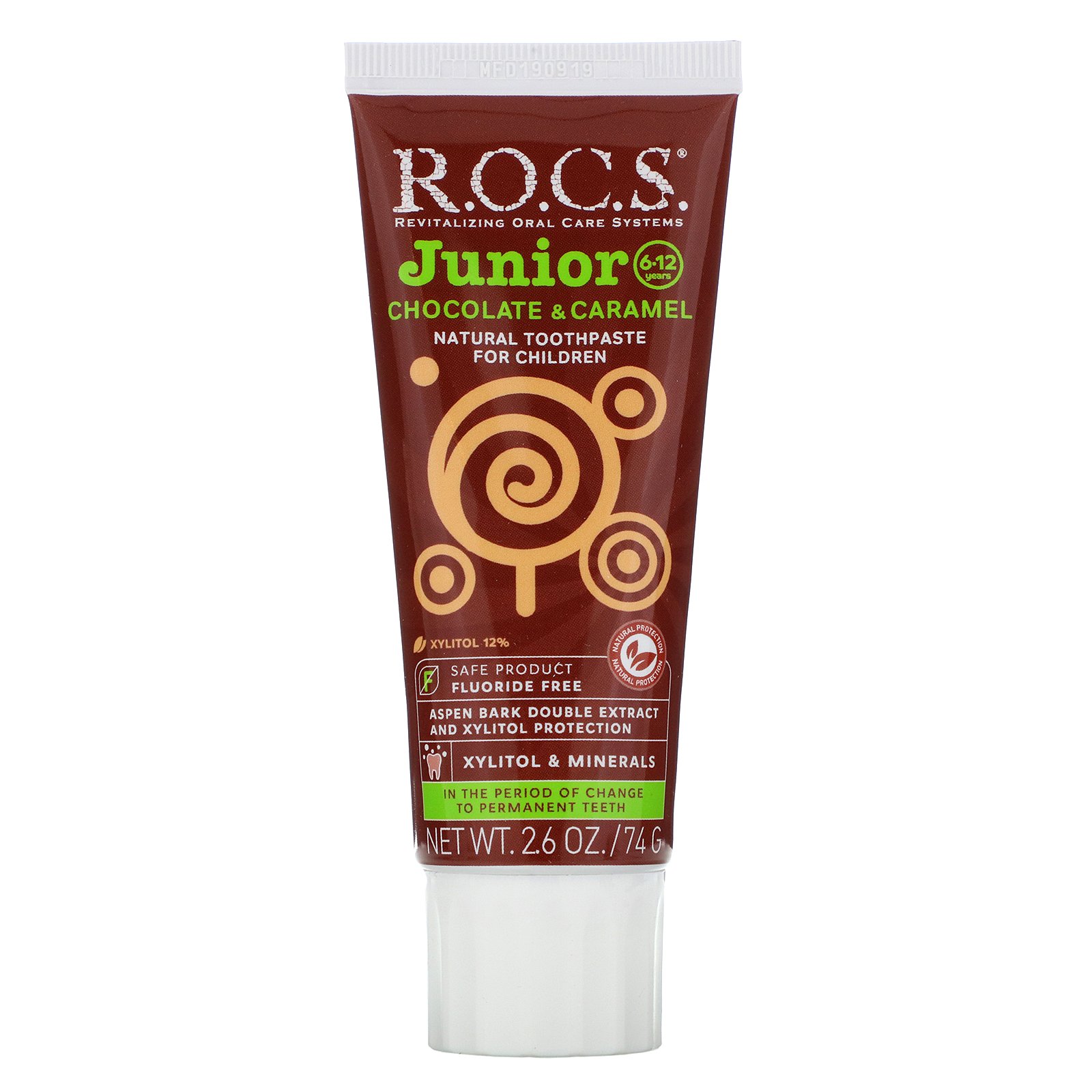 R.O.C.S. , Junior, Chocolate & Caramel Toothpaste, 6-12 Years, 2.6 oz (74 g)