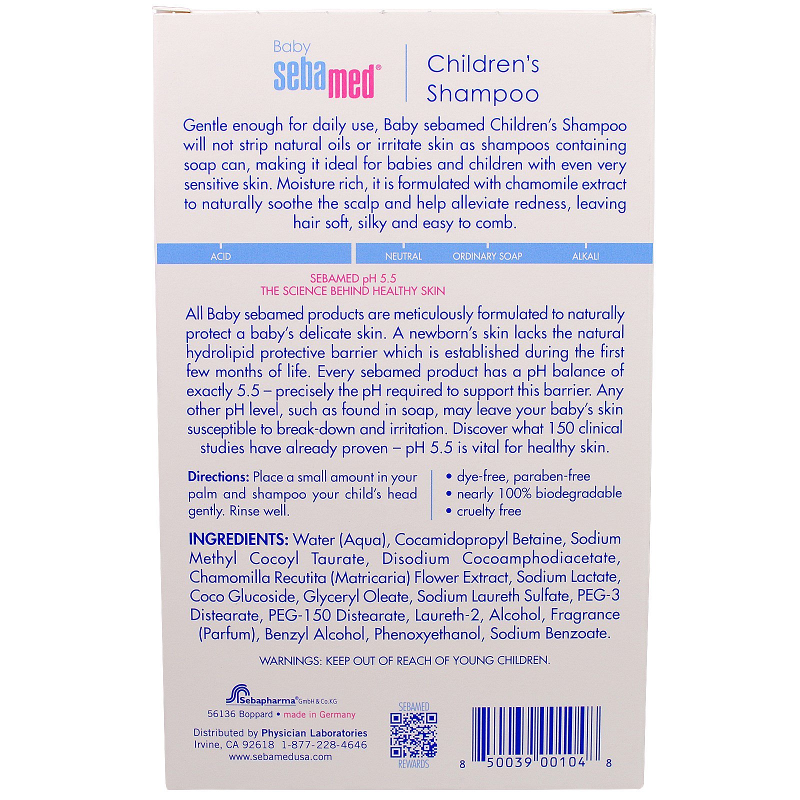 Sebamed USA, Shampoo Infantil, 250ml - Imagem 2