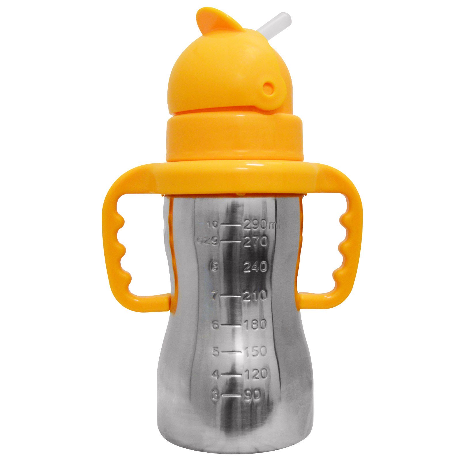 Think, Thinkbaby, Thinkster of Steel Bottle, Orange, 1 Straw Bottle, 10 oz (290 ml) - Imagem 2