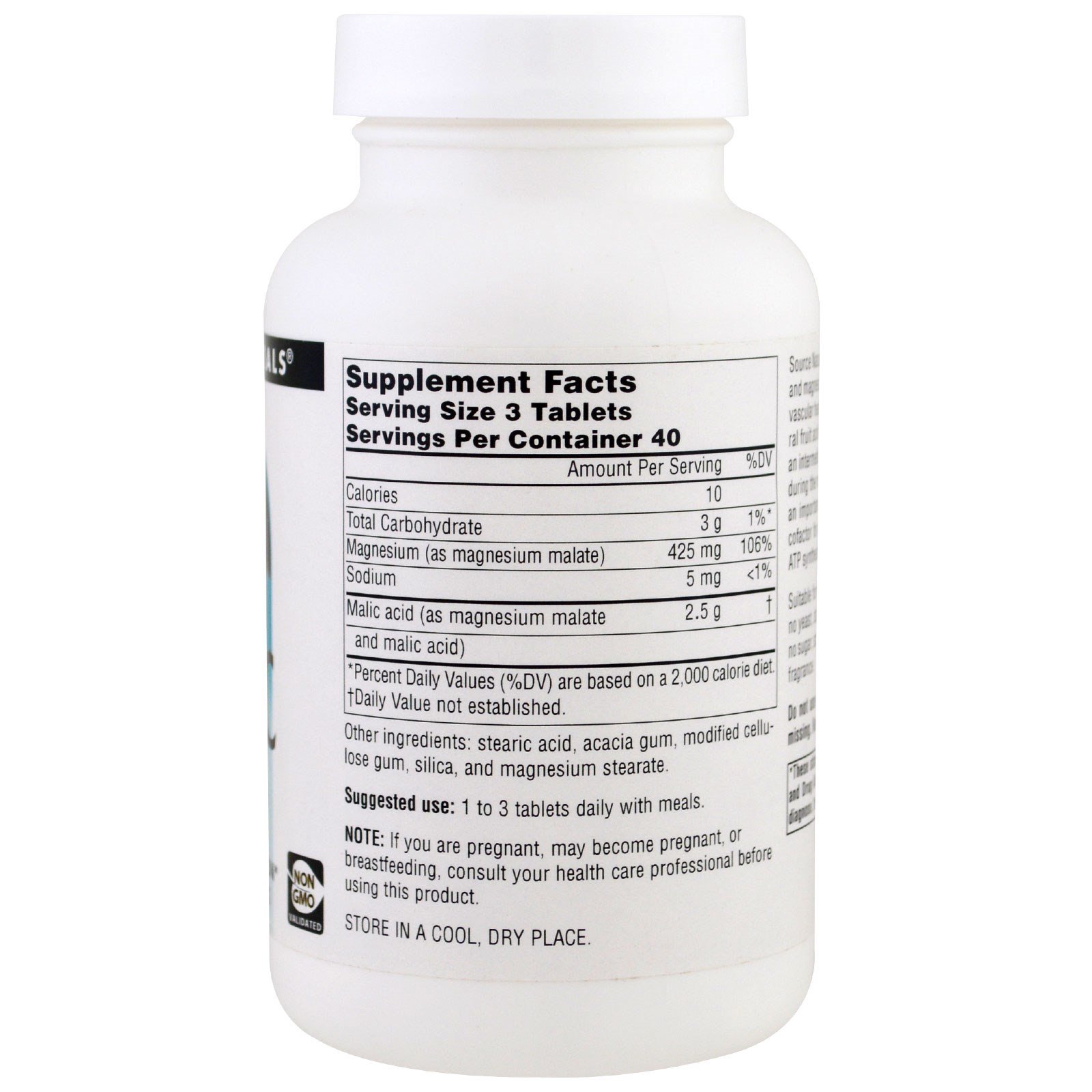 Source Naturals, Ácido malico, 833 mg, 120 comprimidos - Imagem 2
