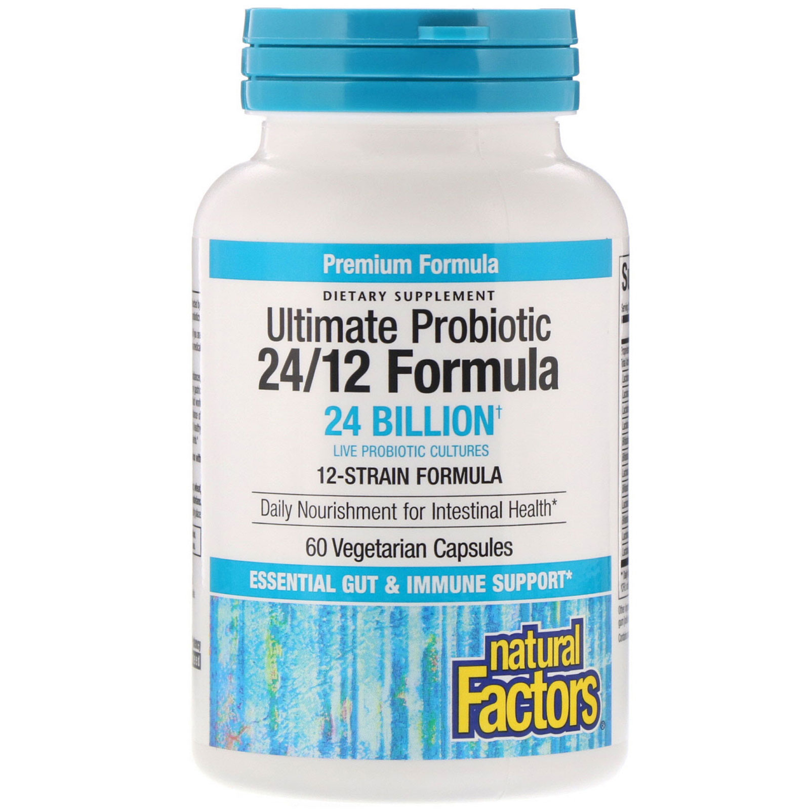Natural Factors, Ultimate Probiotic 24/12 Formula, 24 Billion CFU, 60 Vegetarian Capsules - Imagem 3