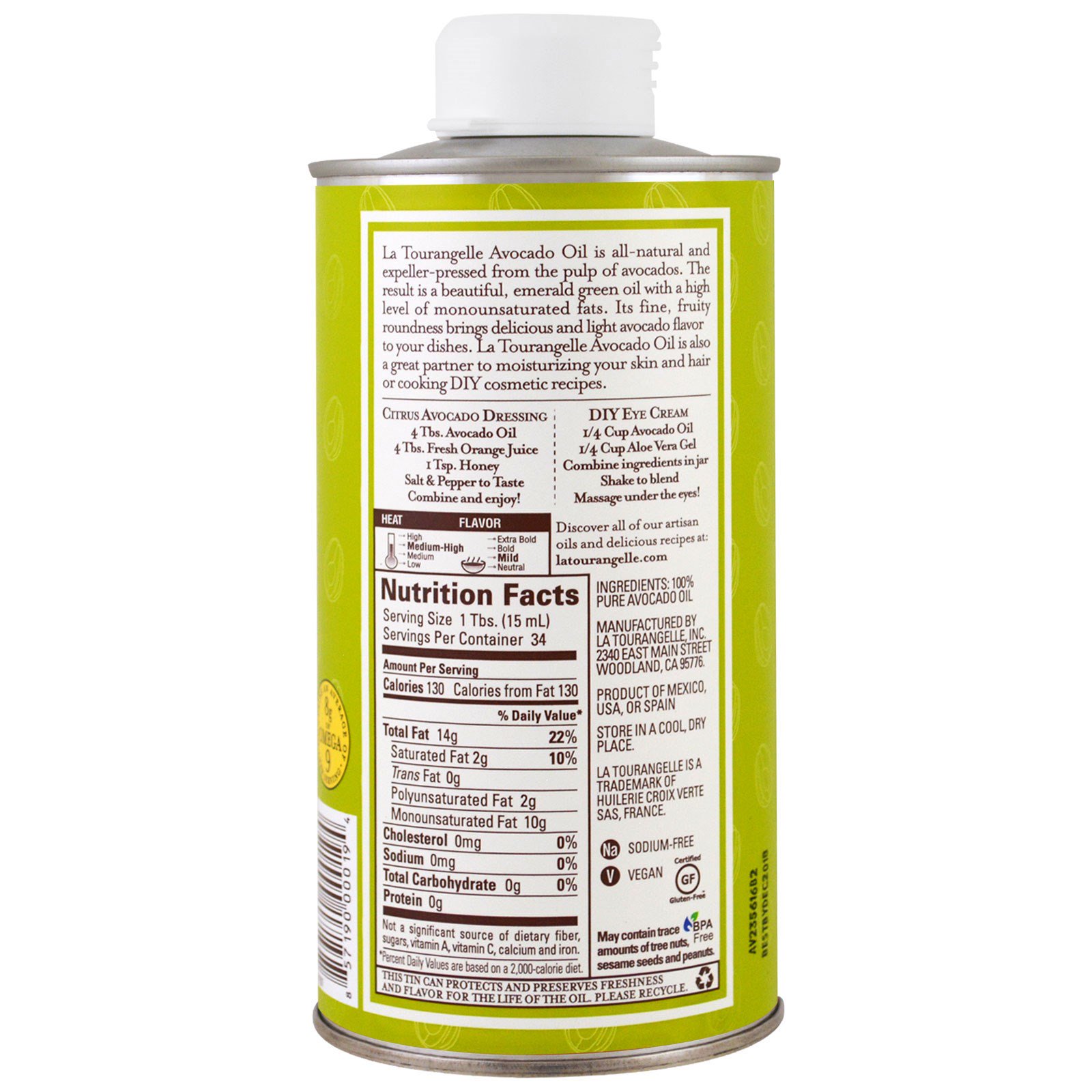 La Tourangelle, Óleo de Abacate, 500 ml (16,9 fl oz) - Imagem 2