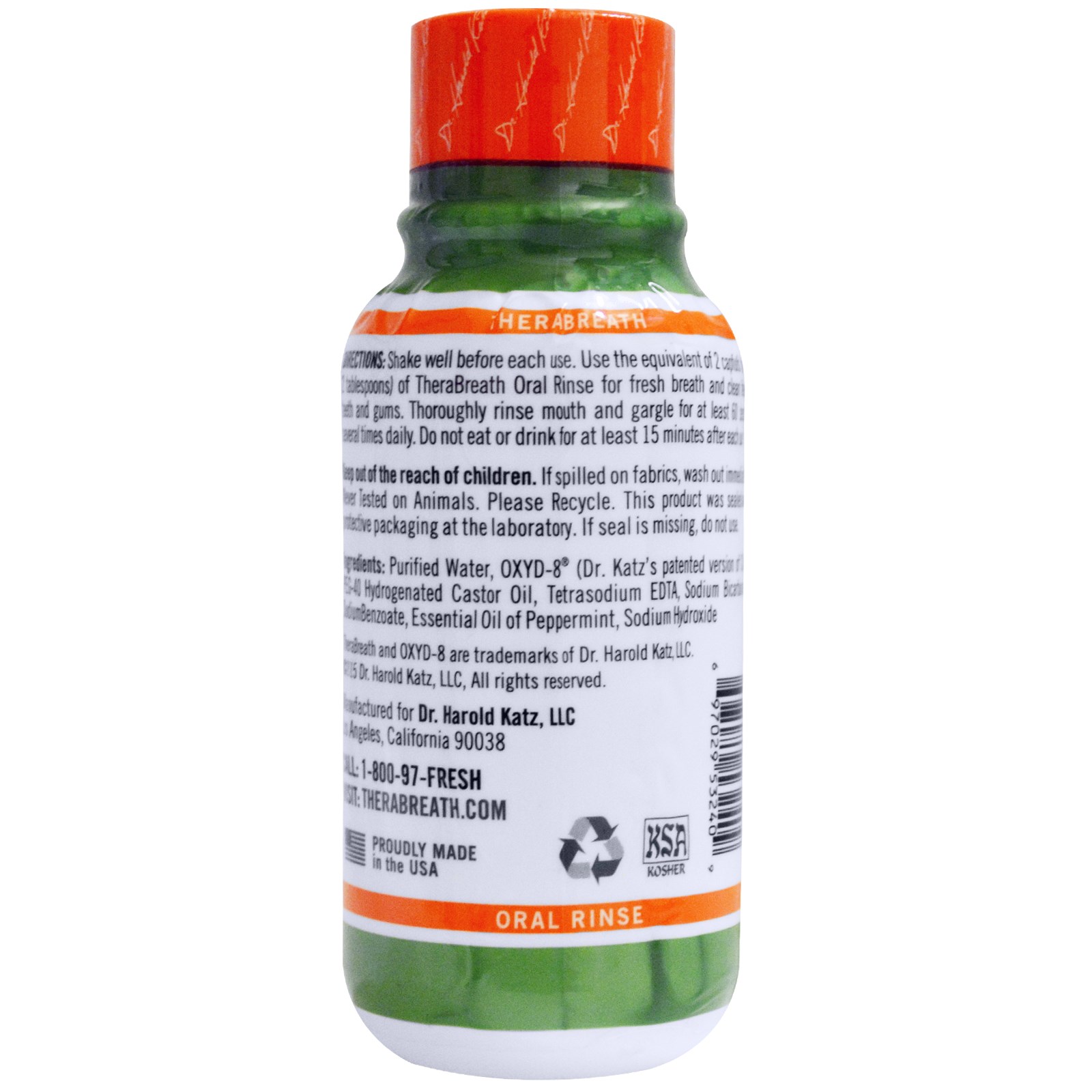 TheraBreath, Enxaguante Bucal para um Hálito Fresco, Sabor Menta Suave, 3 fl oz (88.7 ml) - Imagem 2
