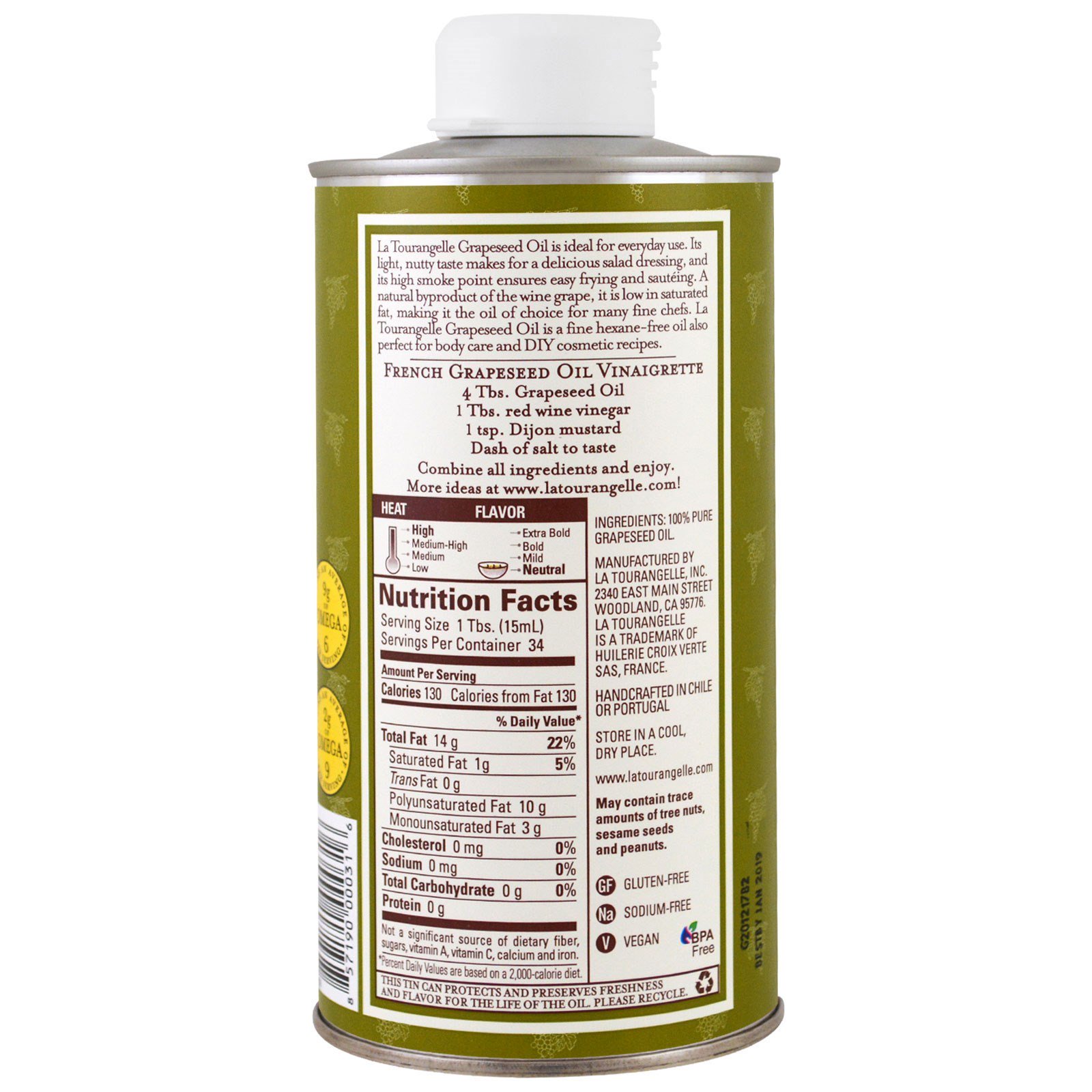 La Tourangelle, Óleo de Toranja, 500 ml (16,9 fl oz) - Imagem 2