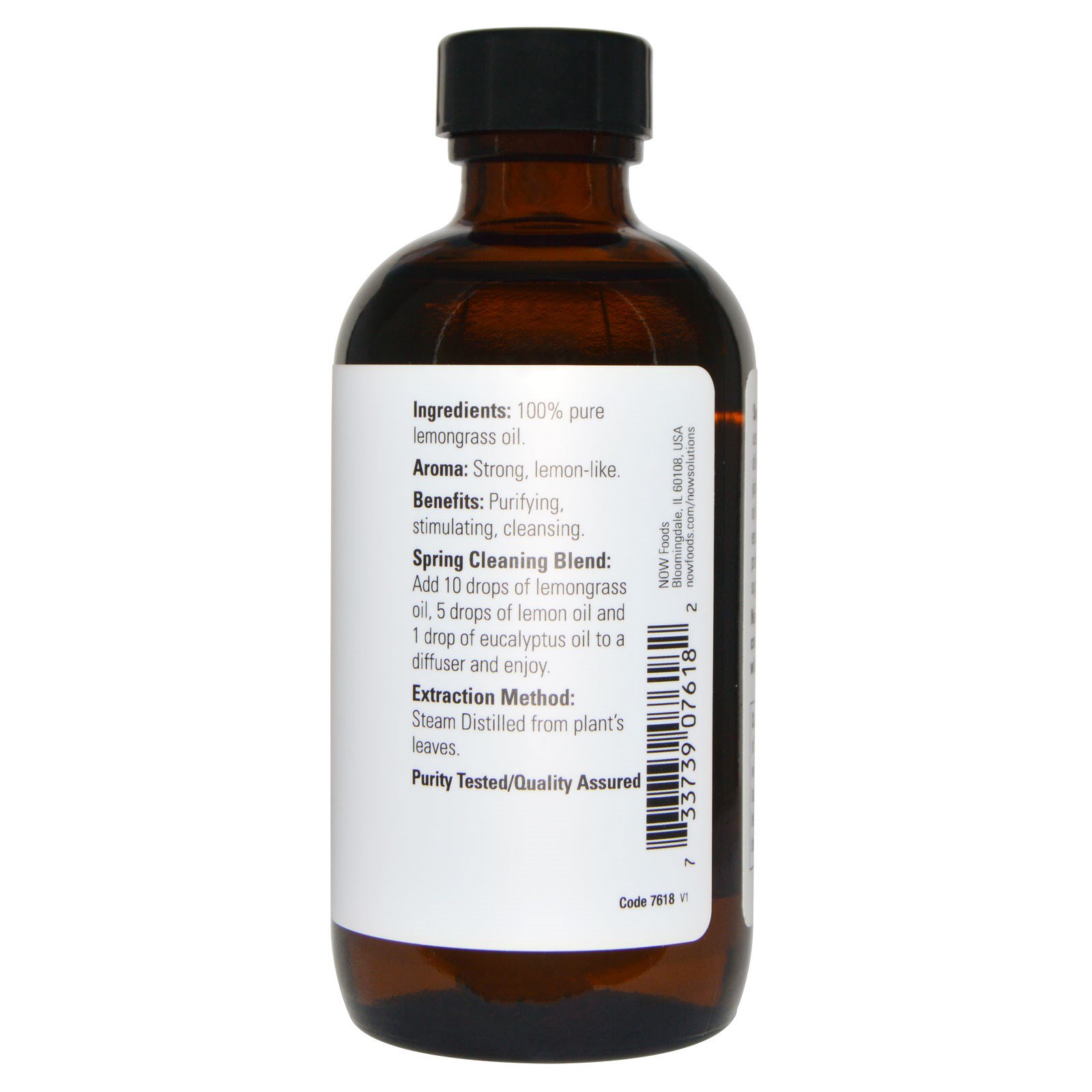 Now Foods, Óleos Essenciais, Capim-limão, 118 ml (4 fl oz) - Imagem 2