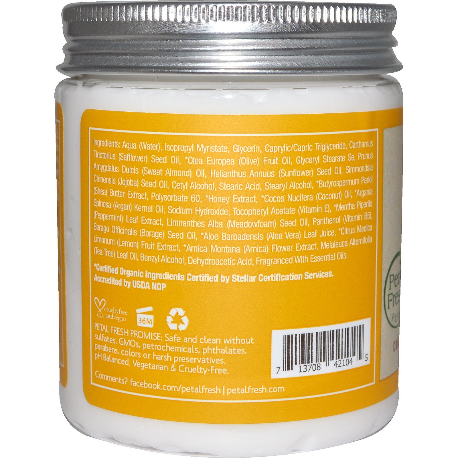 Petal Fresh, Puro, Manteiga Corporal, Restauradora, Mel e Óleo de Coco, 237 ml (8 oz) - Imagem 2