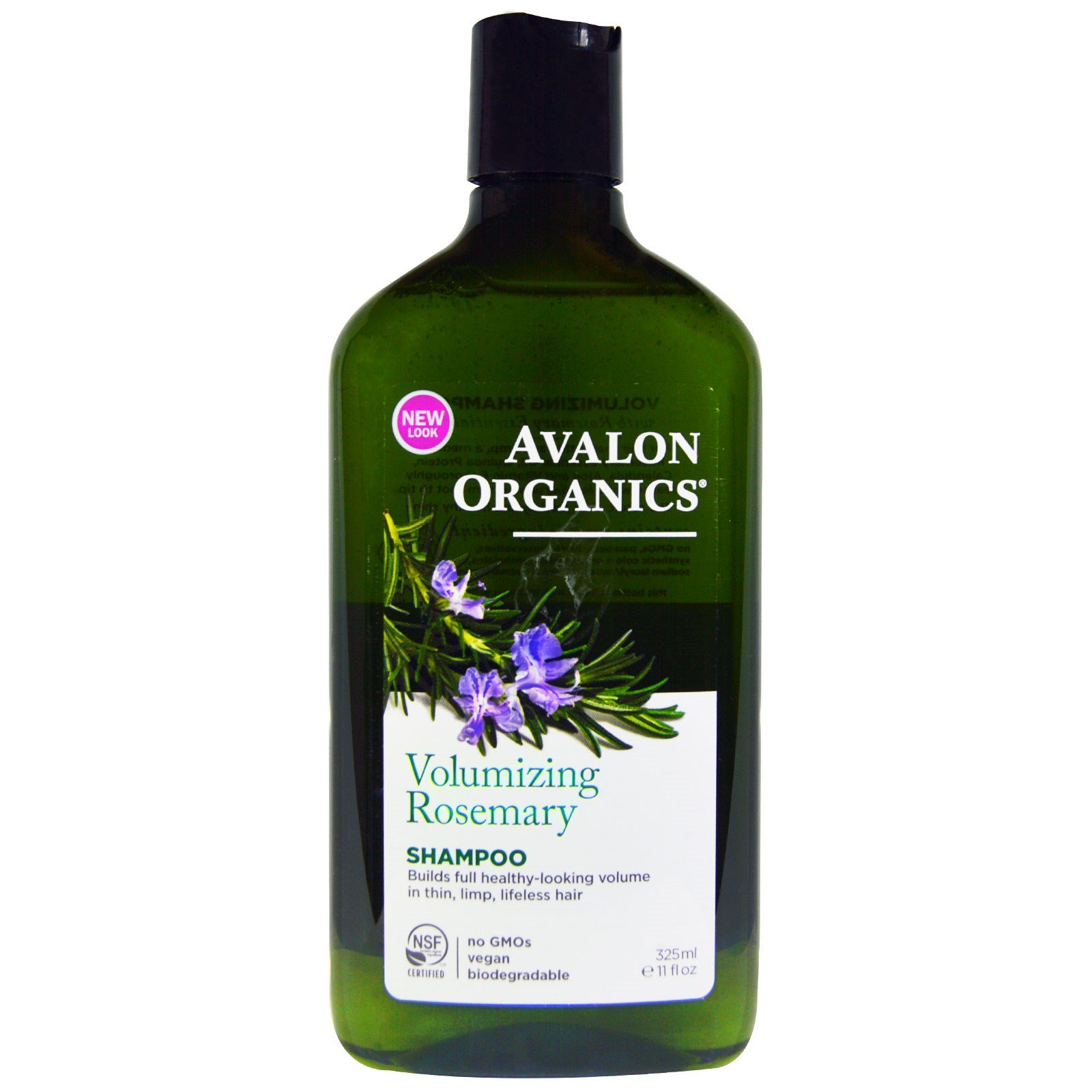 Avalon Organics, Shampoo, Volumizador, Alecrim, 325 ml (11 fl oz)