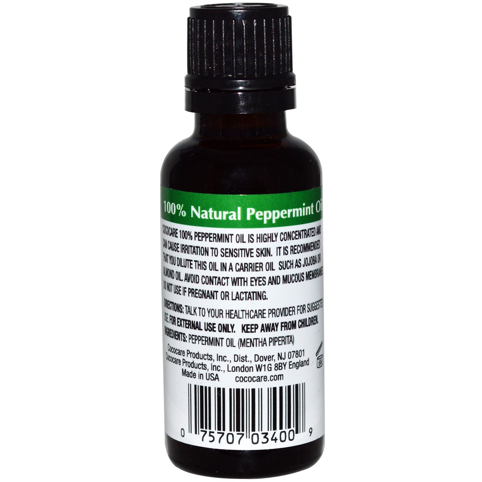 Cococare, Óleo de hortelã-pimenta 100% natural, 1 fl oz (30 ml) - Imagem 2