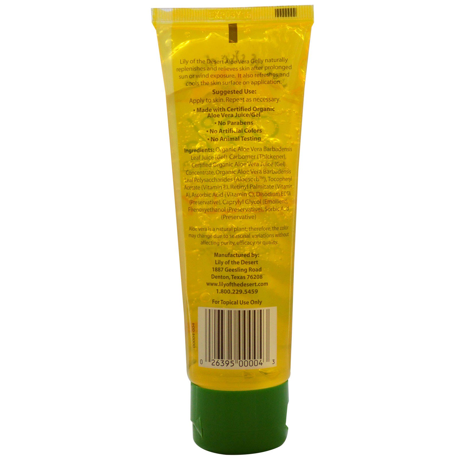 Lily of the Desert, 99% de Aloe Vera em Gel, 114 g (4 oz) - Imagem 2