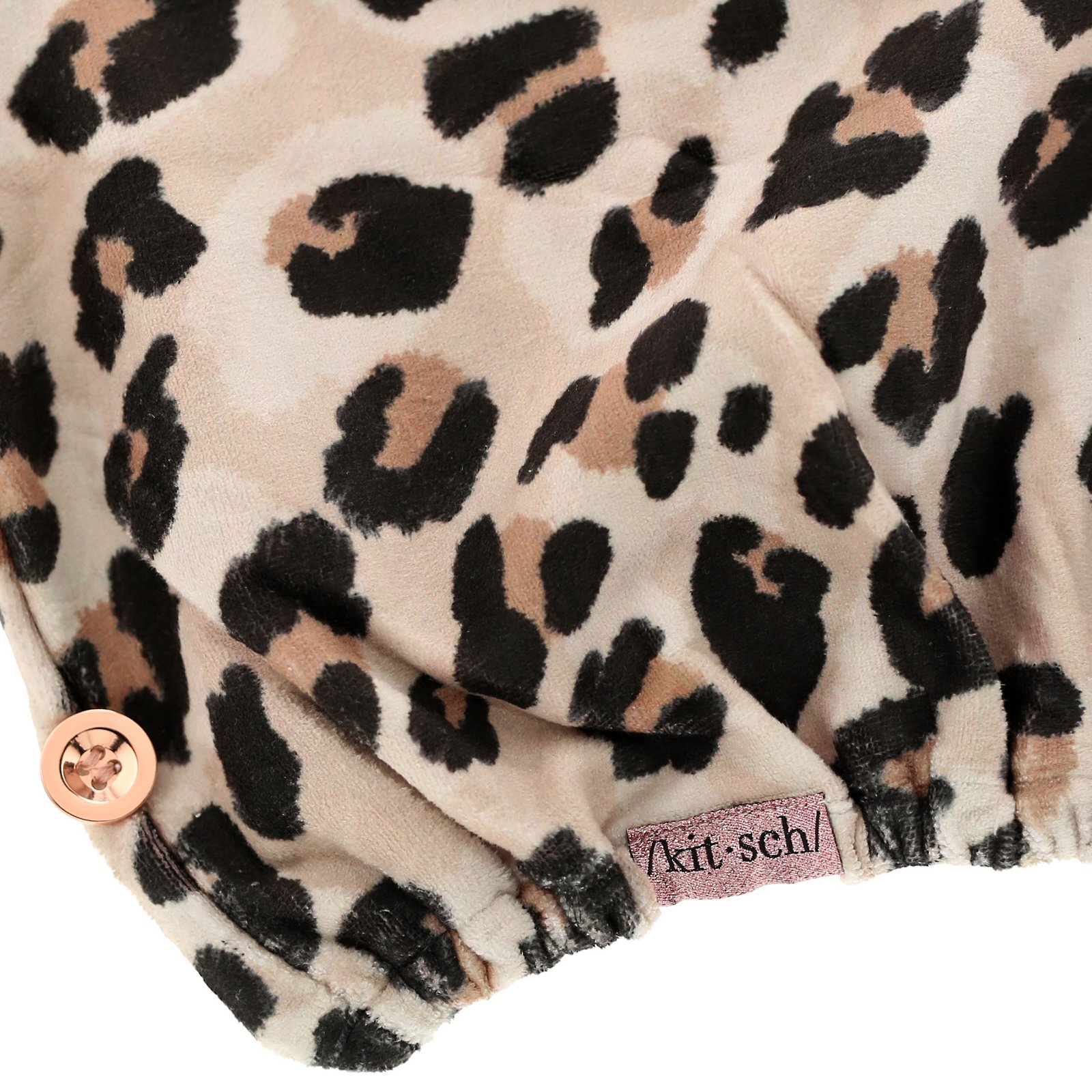 Kitsch, Toalha de Microfibra para Cabelo, Secagem Rápida, Leopardo, 1 Unidade - Imagem 3