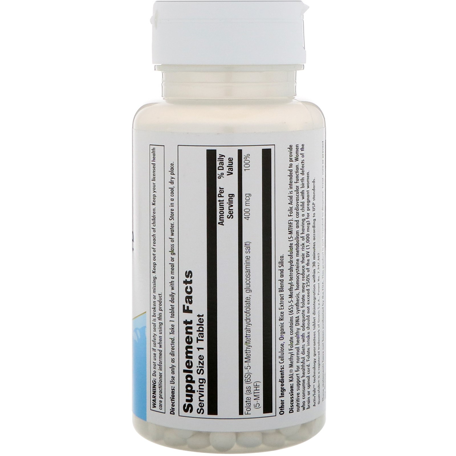 KAL, Metilfolato, 400 mcg, 90 Comprimidos - Imagem 2