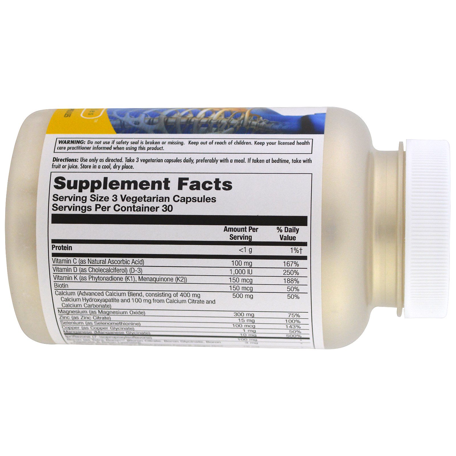 KAL, Bone Defense, 90 Vegetarian Capsules - Imagem 2