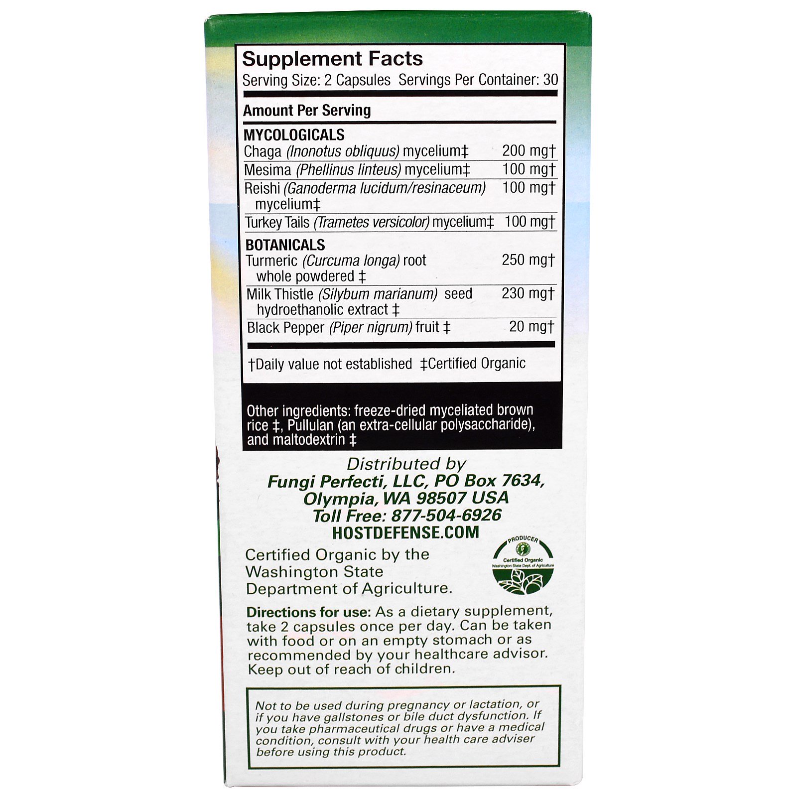 Fungi Perfecti, Myco Botanicals Liver, Helps Support Liver Health, 60 Vegetarian Capsules - Imagem 2