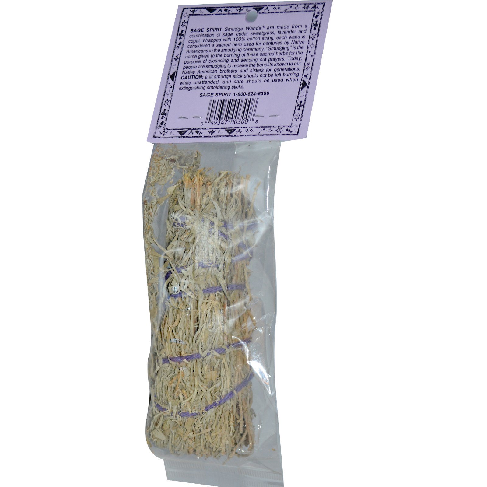 Sage Spirit, Incenso Nativo Americano, Salva, Pequeno (4-5 polegadas), 1 Incenso - Imagem 2