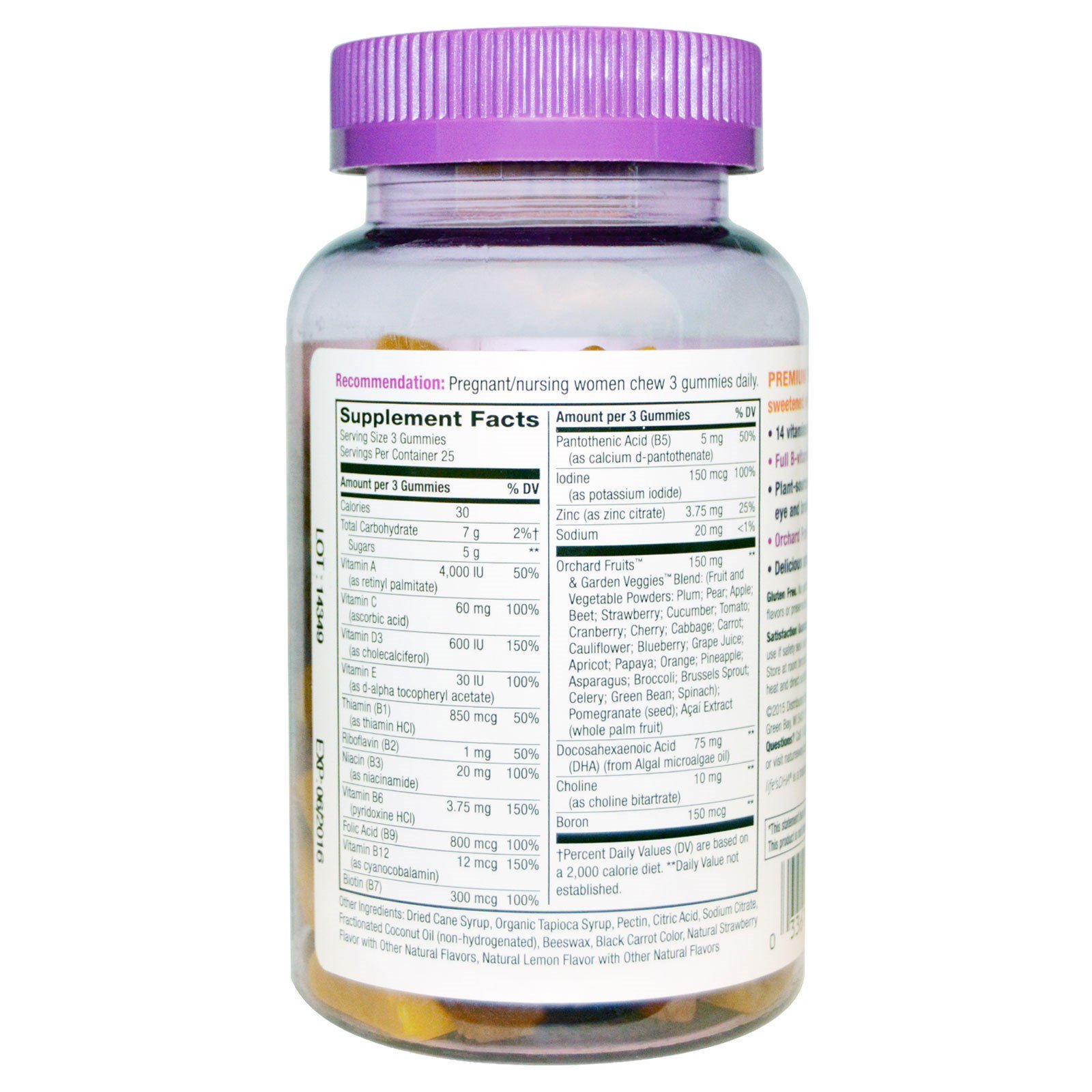 Nature's Way, Alive! Prenatal, Gummy Vitamins, 75 Gummies - Imagem 2