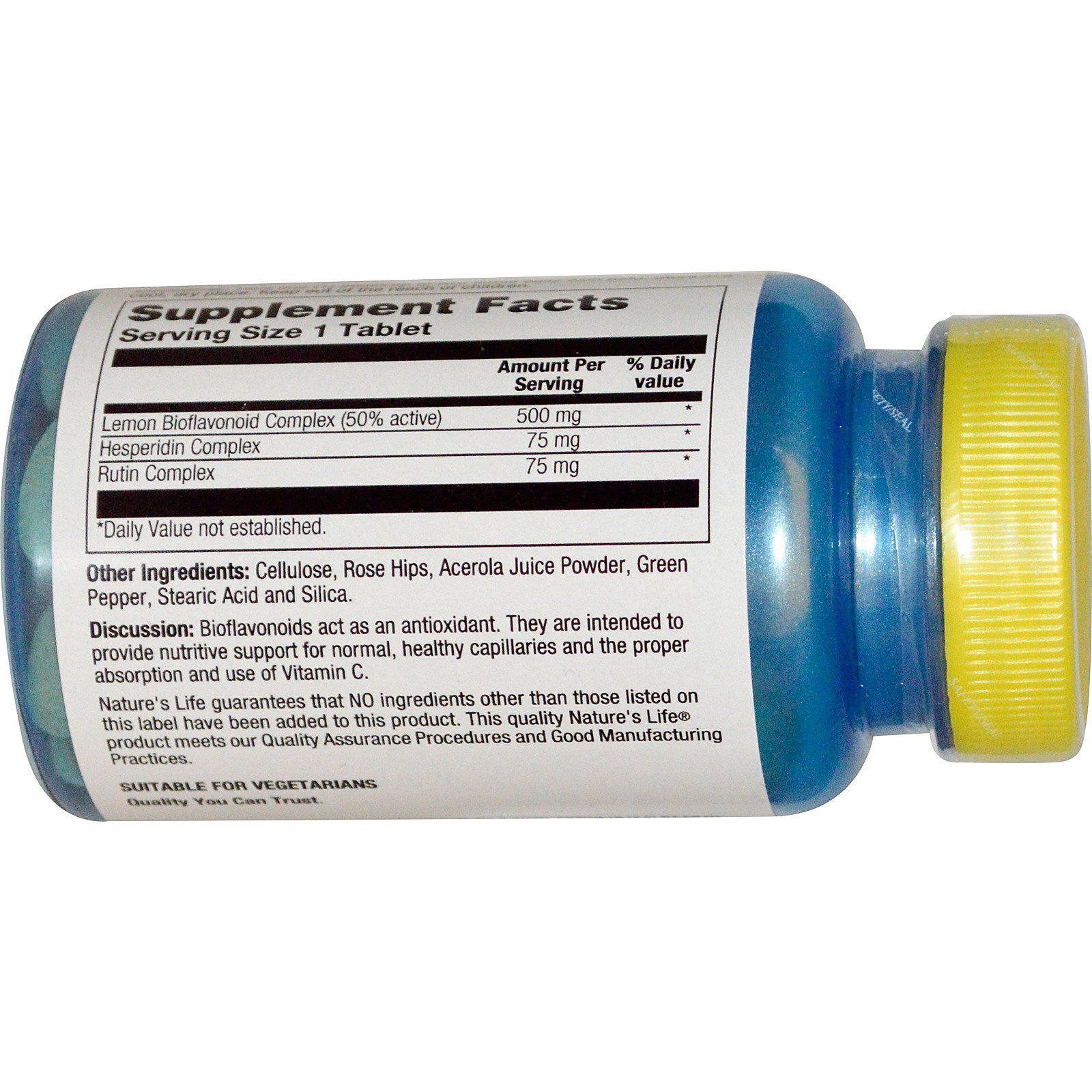 Nature's Life, Bioflavonoides, 500 mg, 100 Comprimidos - Imagem 2