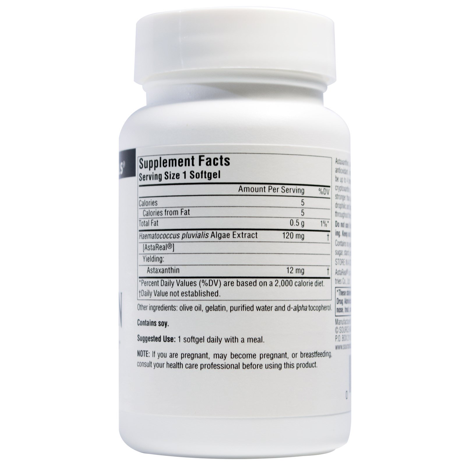 Source Naturals, Astaxantina, 12 mg, 60 Cápsulas Softgel - Imagem 2