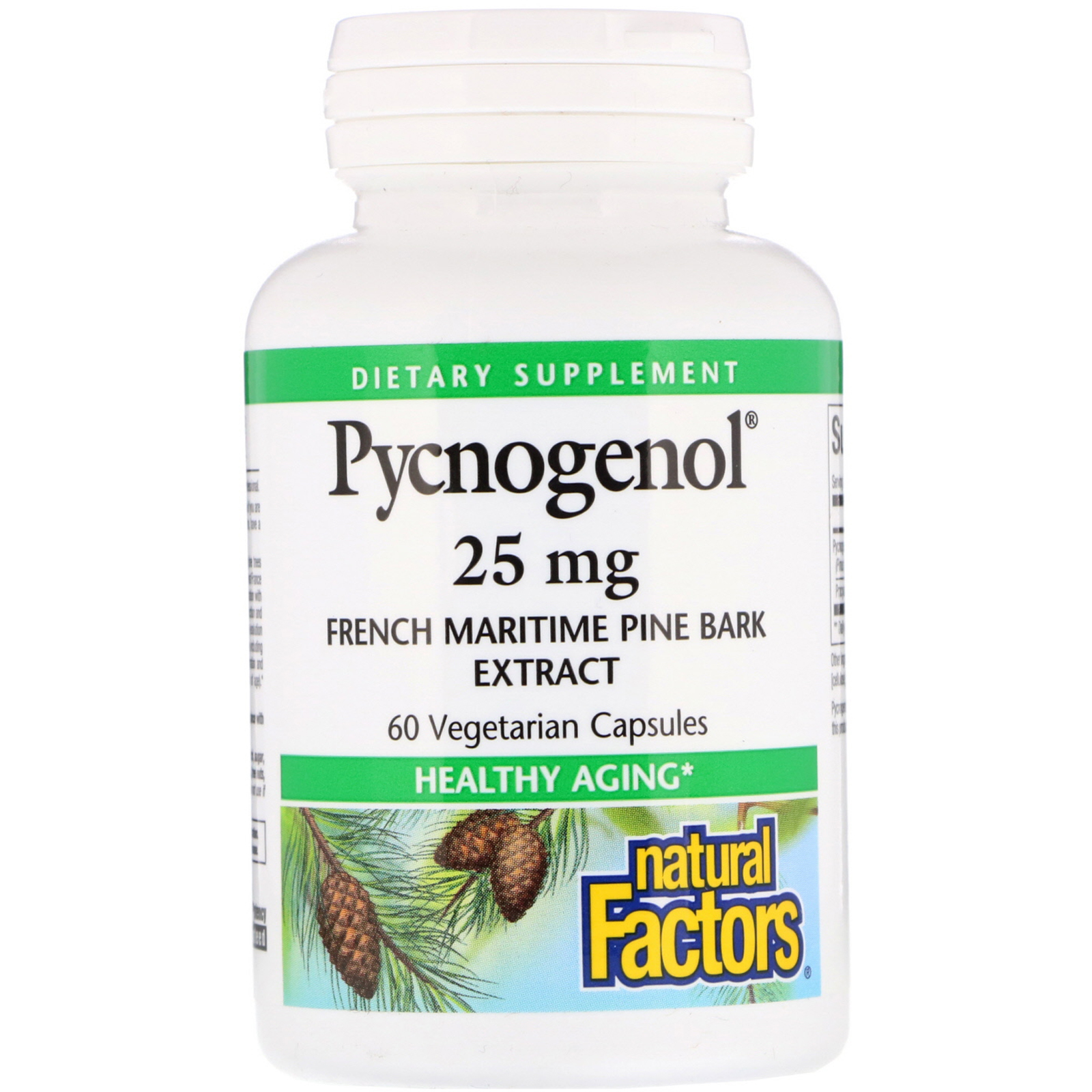 Natural Factors, Pycnogenol, 25 mg, 60 cápsulas