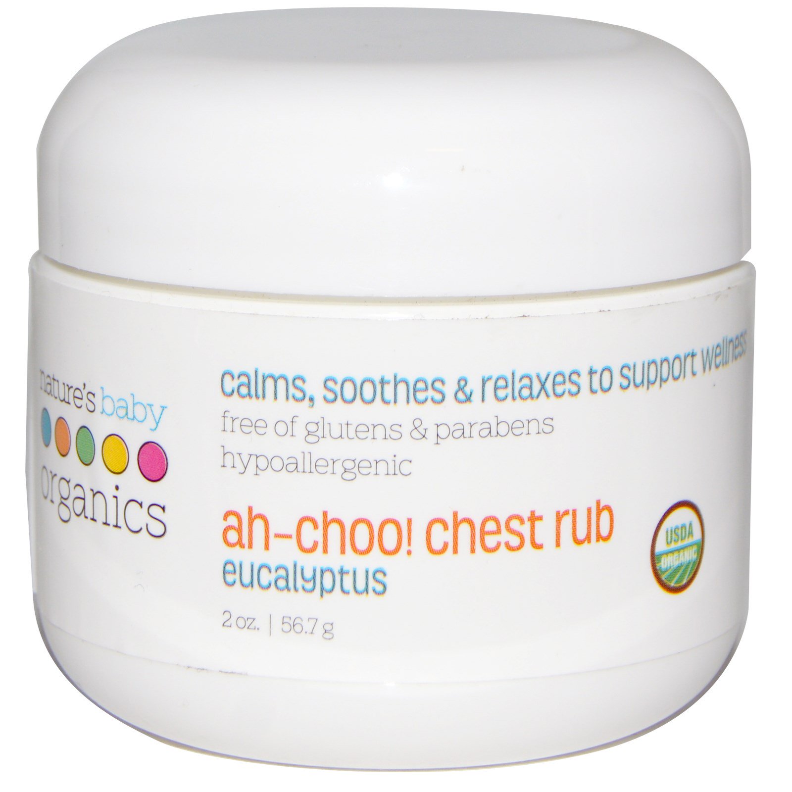Nature's Baby Organics, Ah-Choo! Pomada Peitoral, Eucalipto, 56,7 g (2 oz)