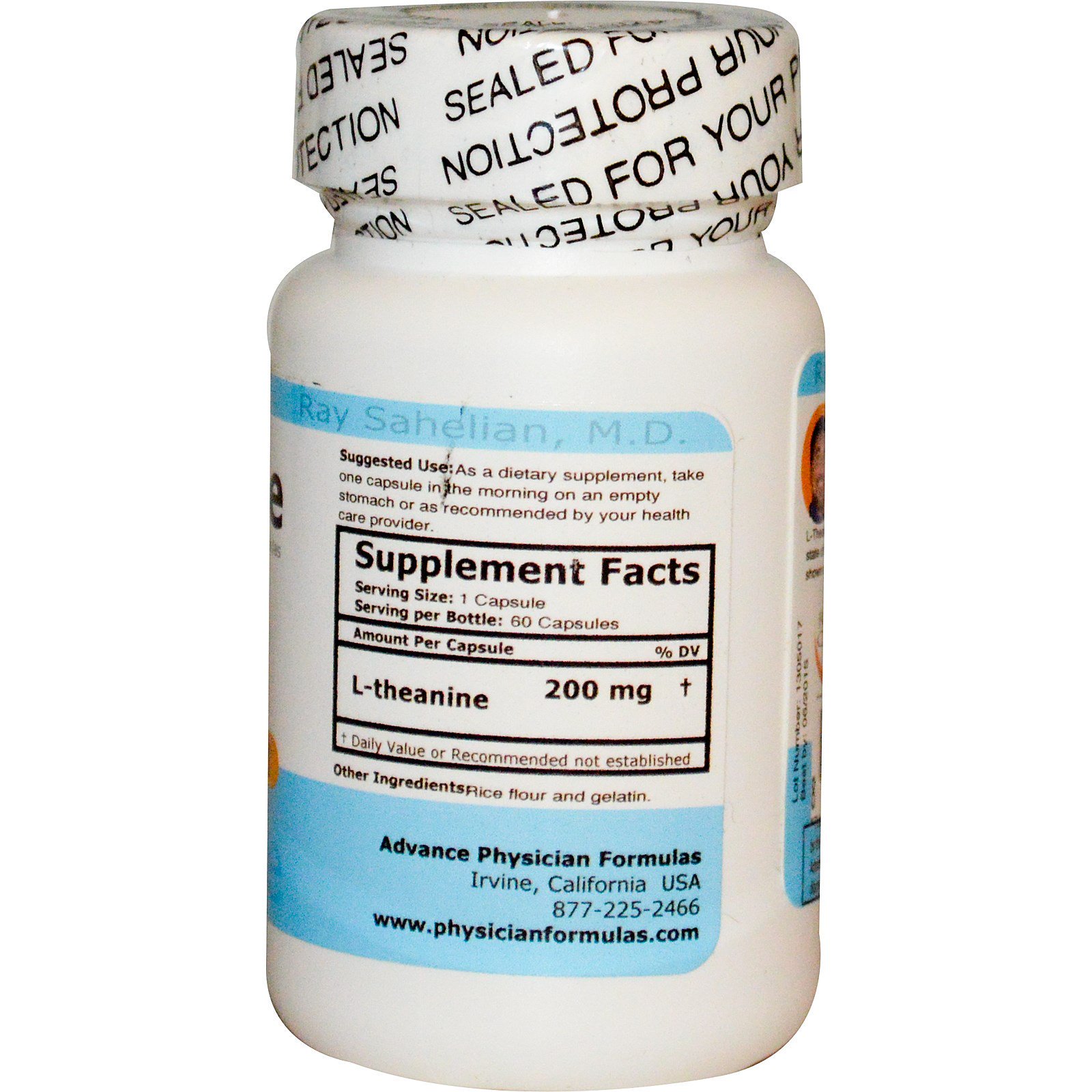 Advance Physician Formulas, L-Teanina, 200 mg, 60 Cápsulas - Imagem 2