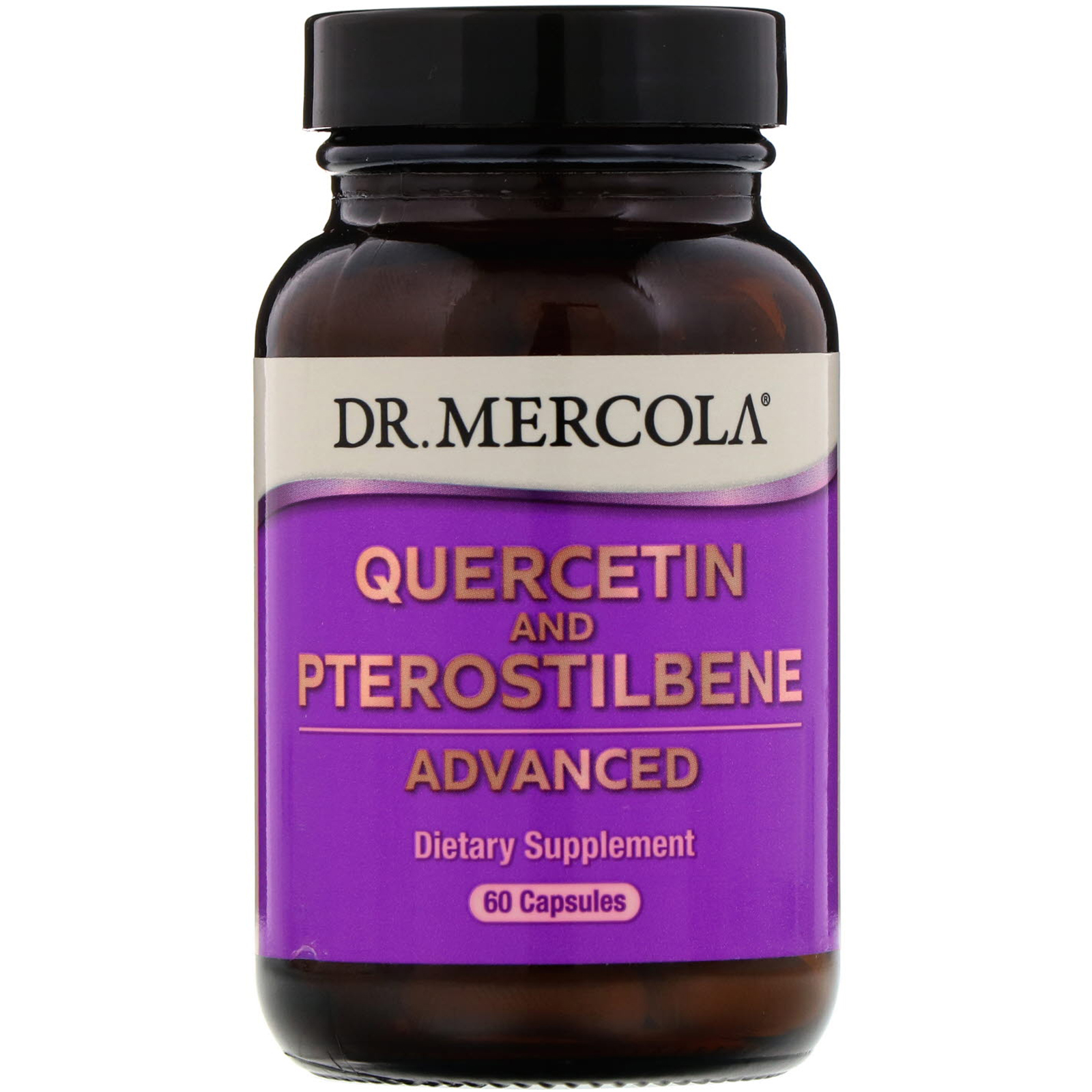 Dr. Mercola, Quercetina e Pterostilbeno Avançado, 60 Cápsulas