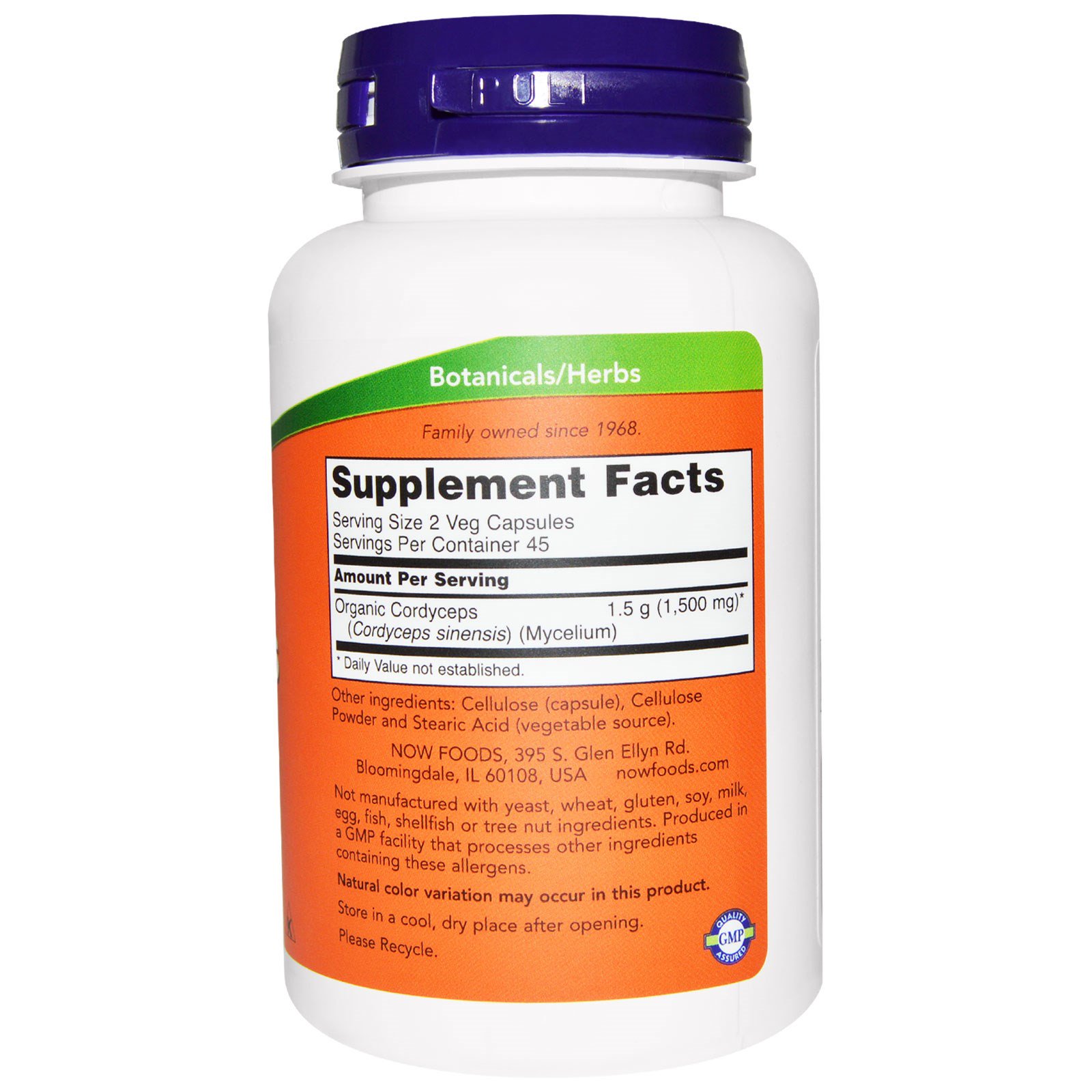 Now Foods, Cordyceps, 750 mg, 90 Cápsulas Vegetais - Imagem 2