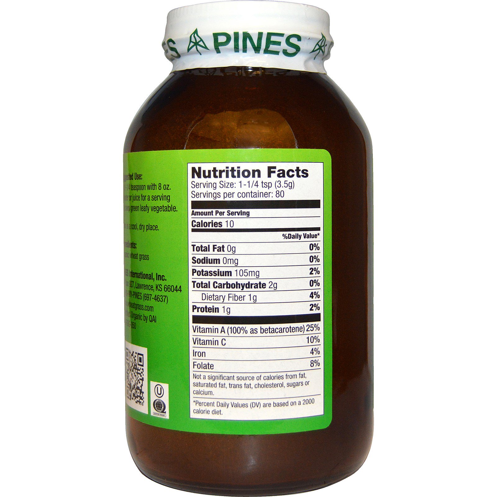 Pines International, Erva de Trigo em Pó, 10 oz (280 g) - Imagem 2