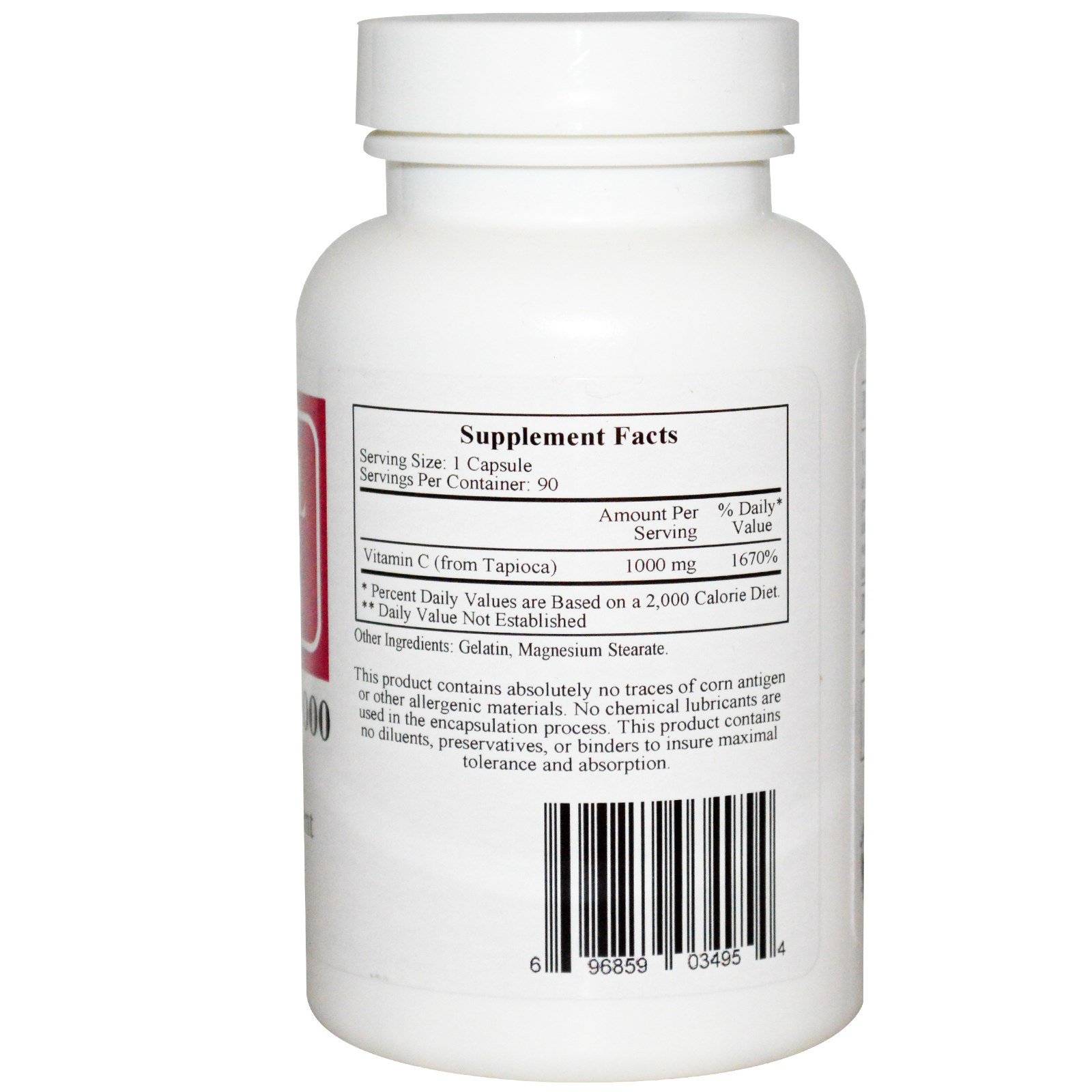 Ecological Formulas, Vitamina C-1000, 90 Cápsulas - Imagem 2