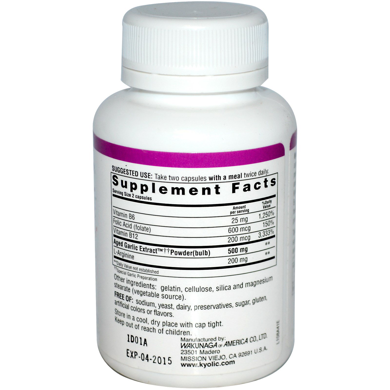 Kyolic, Total Heart Health, Fórmula 108, 100 Cápsulas - Imagem 2