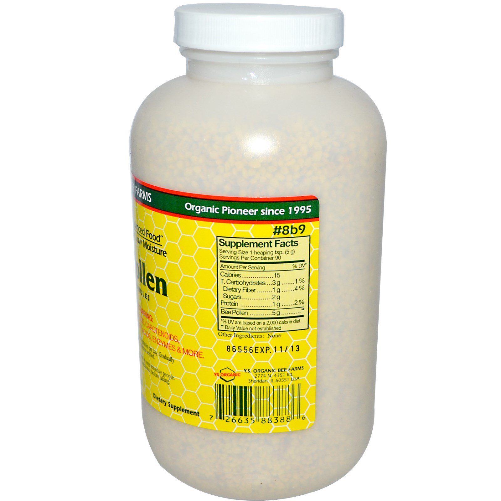Y.S. Eco Bee Farms, Pólen de Abelhas, Grânulos Inteiros, 453 g (16,0 oz) - Imagem 2