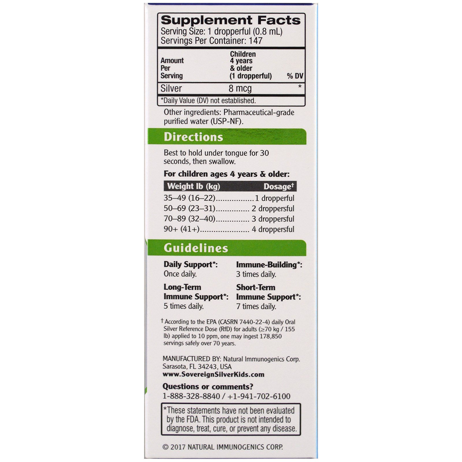 Sovereign Silver, Bio-Active Silver Hydrosol, For Kids, Daily Immune Support Drops, 10PPM, 4 fl oz (118 ml) - Imagem 2