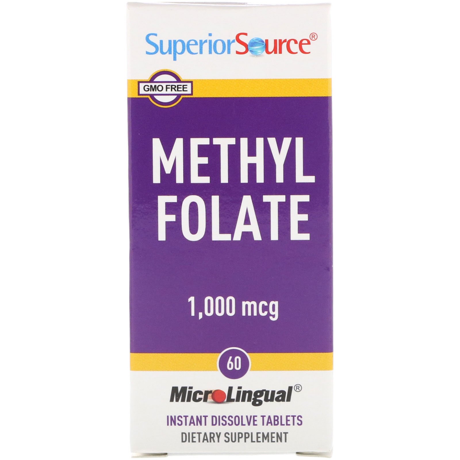 Superior Source, Folato de Metila, 1.000 mcg, 60 Comprimidos