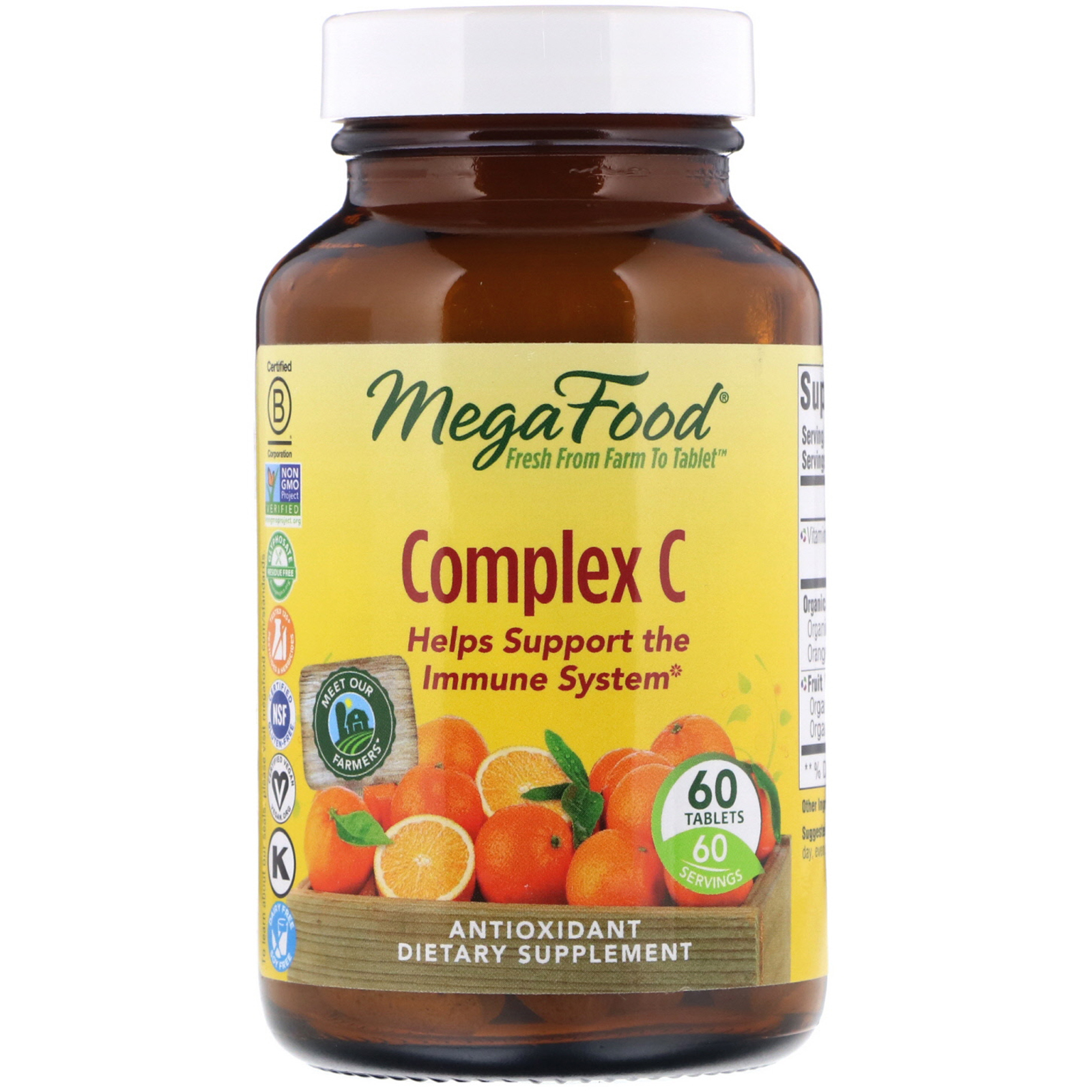 MegaFood, Complexo C, 60 tabletes