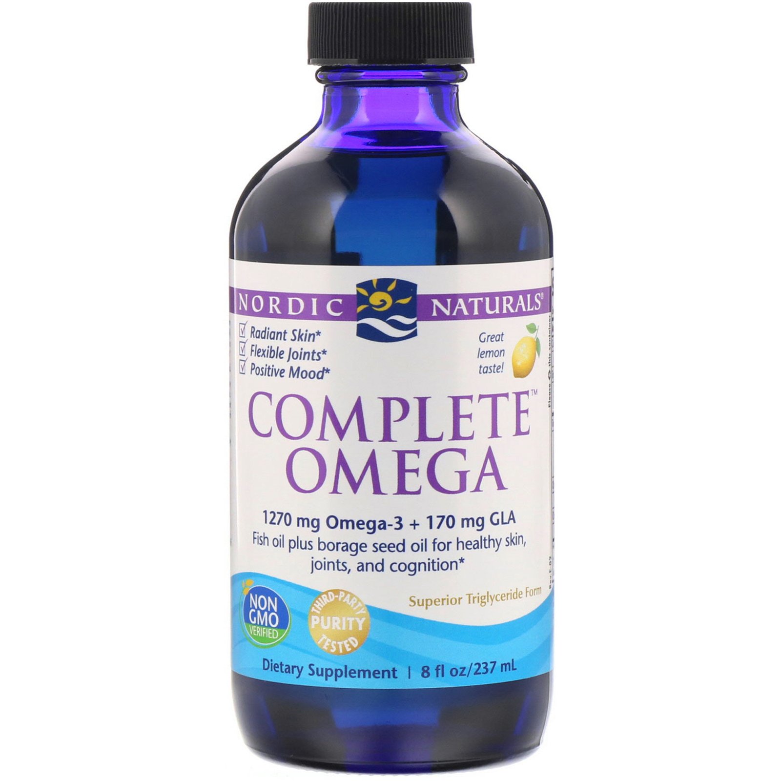 Nordic Naturals, Complete Omega, Limão, 8 fl oz (237 ml)