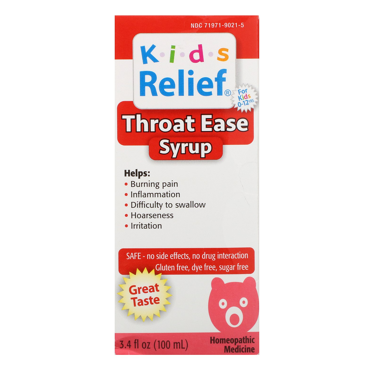 Homeolab USA, Kid's Relief, Throat Ease Syrup, 0-12 Yrs, 3.4 fl oz (100 ml) - Imagem 2